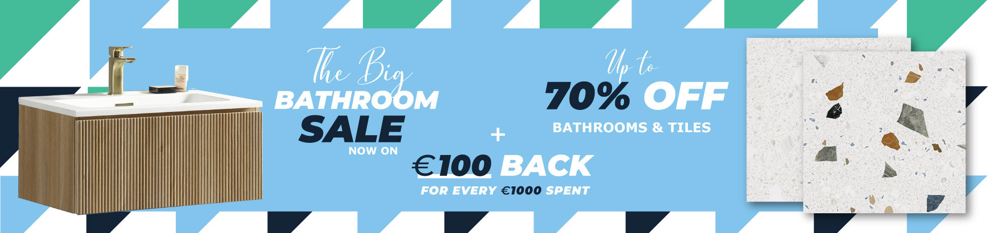 Get up to 70% Off Bathrooms and Tiles