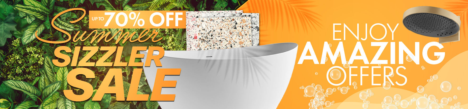 Save up to 70% OFF Bathrooms