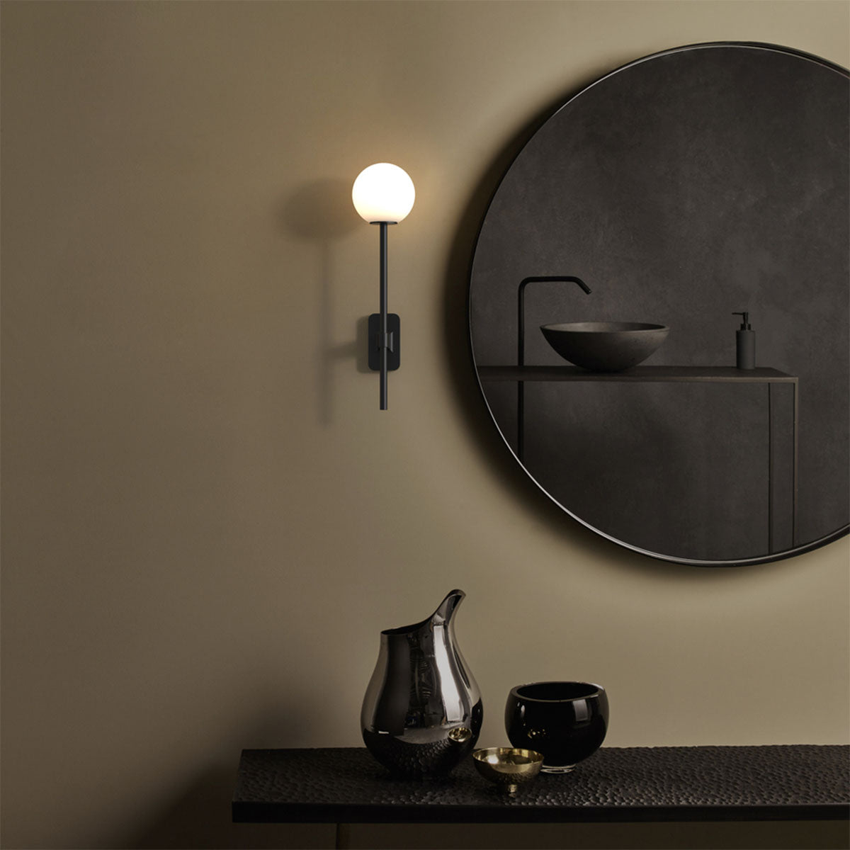 Biella Grande Bathroom Light Matt Black