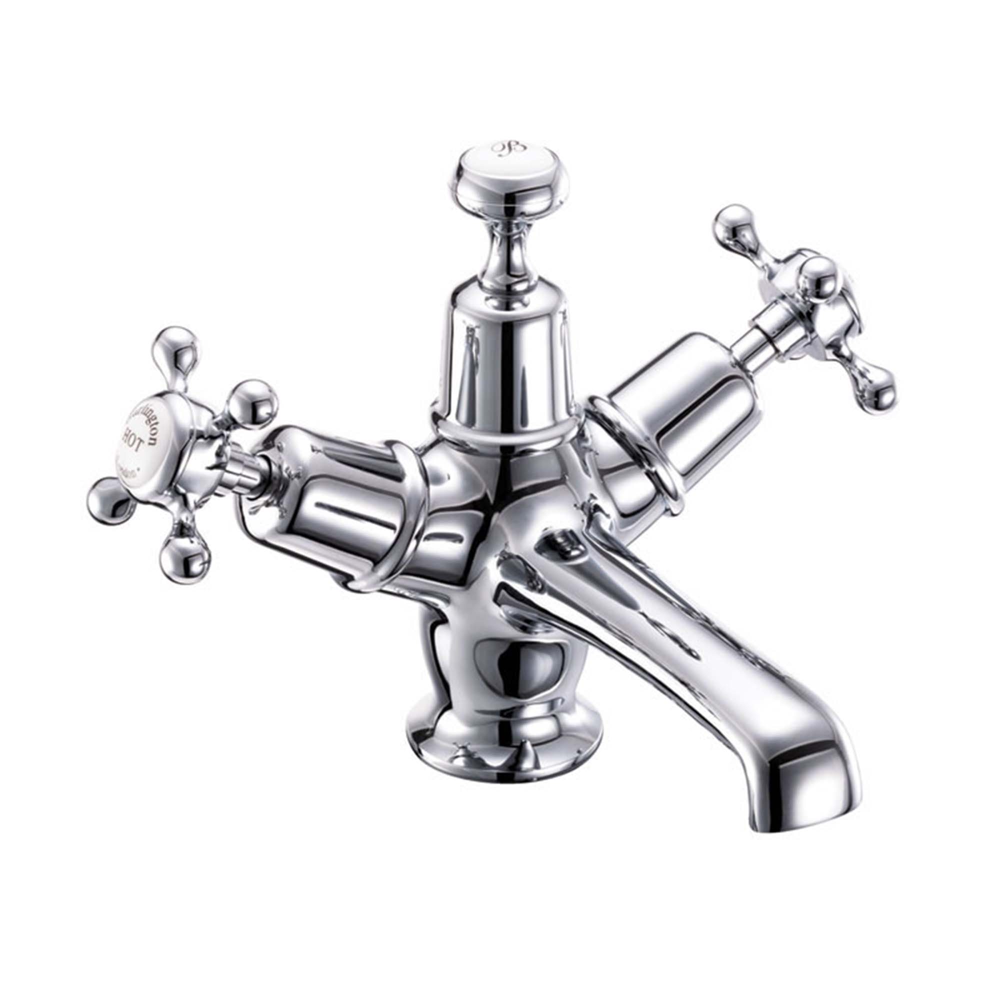 Burlington Claremont Basin Mixer With High Central Indice Chrome