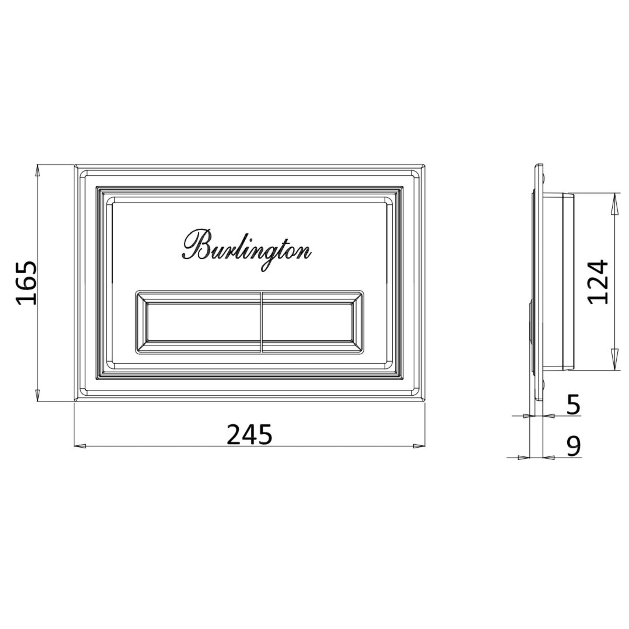 Burlington Traditional Flush Plate For Concealed Cistern