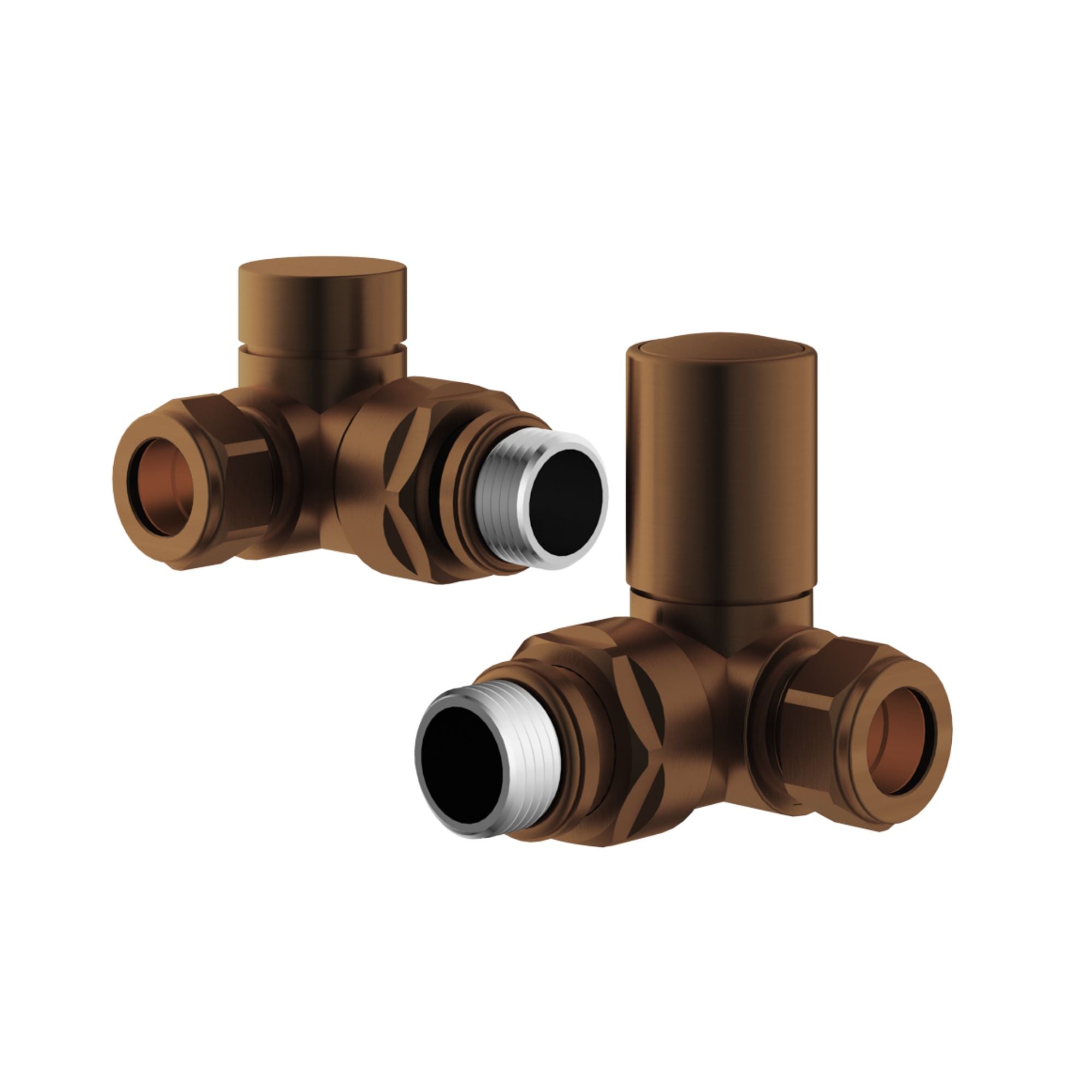 Como Round Radiator Valve - Pair