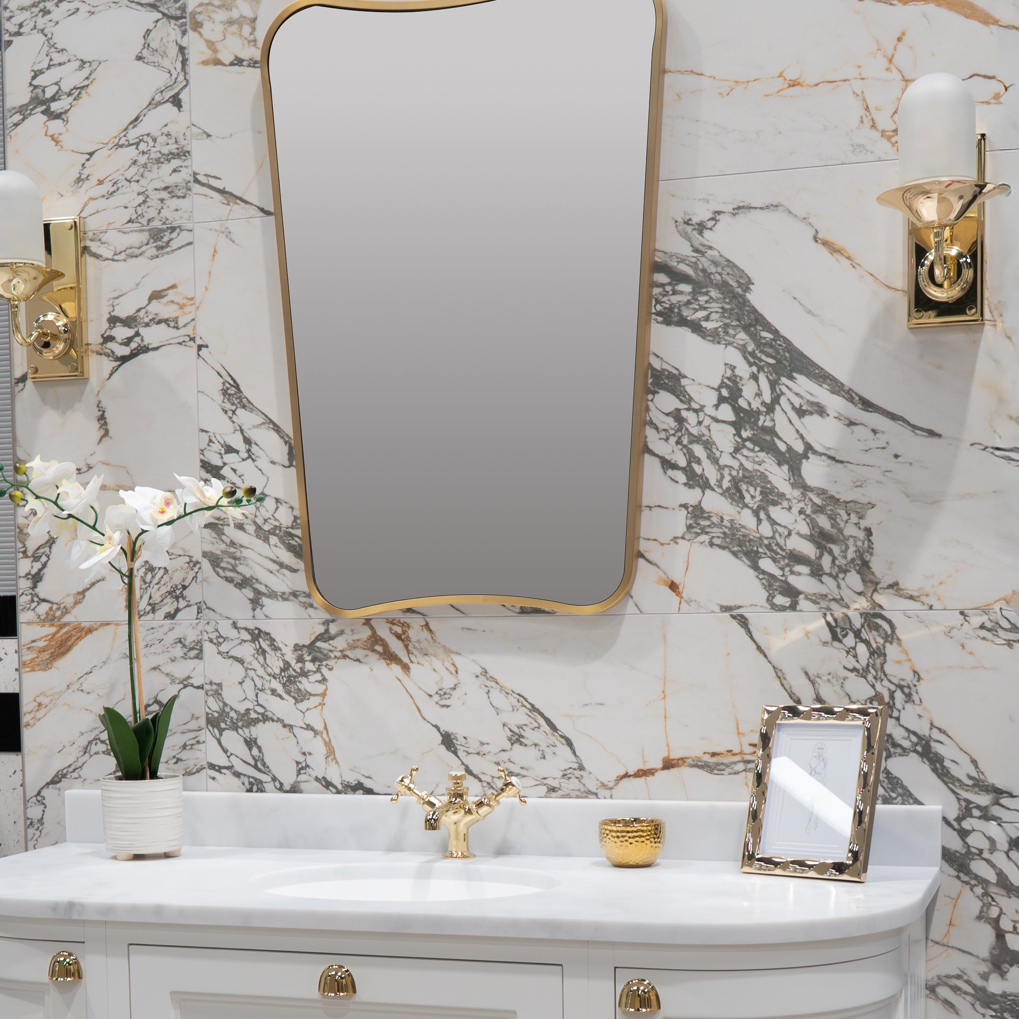 Deluxe Arabescato 3D Marble Effect Porcelain Tile 60x120cm Matt