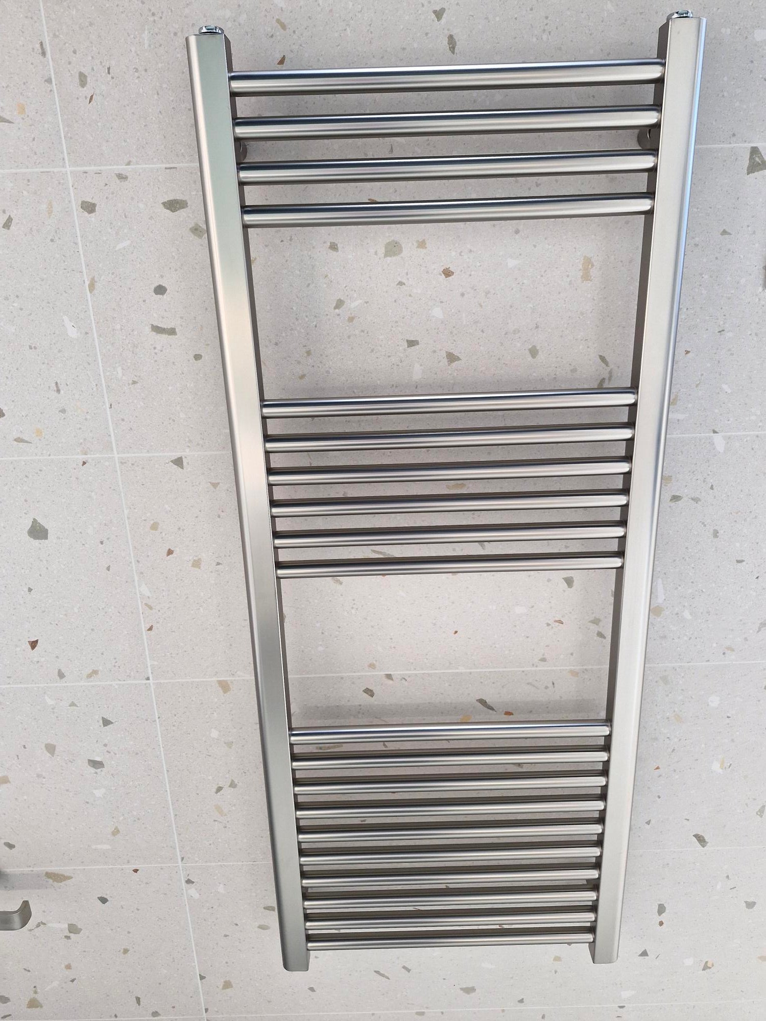 Ebro 1200 Heated Towel Rail - Brushed Nickel