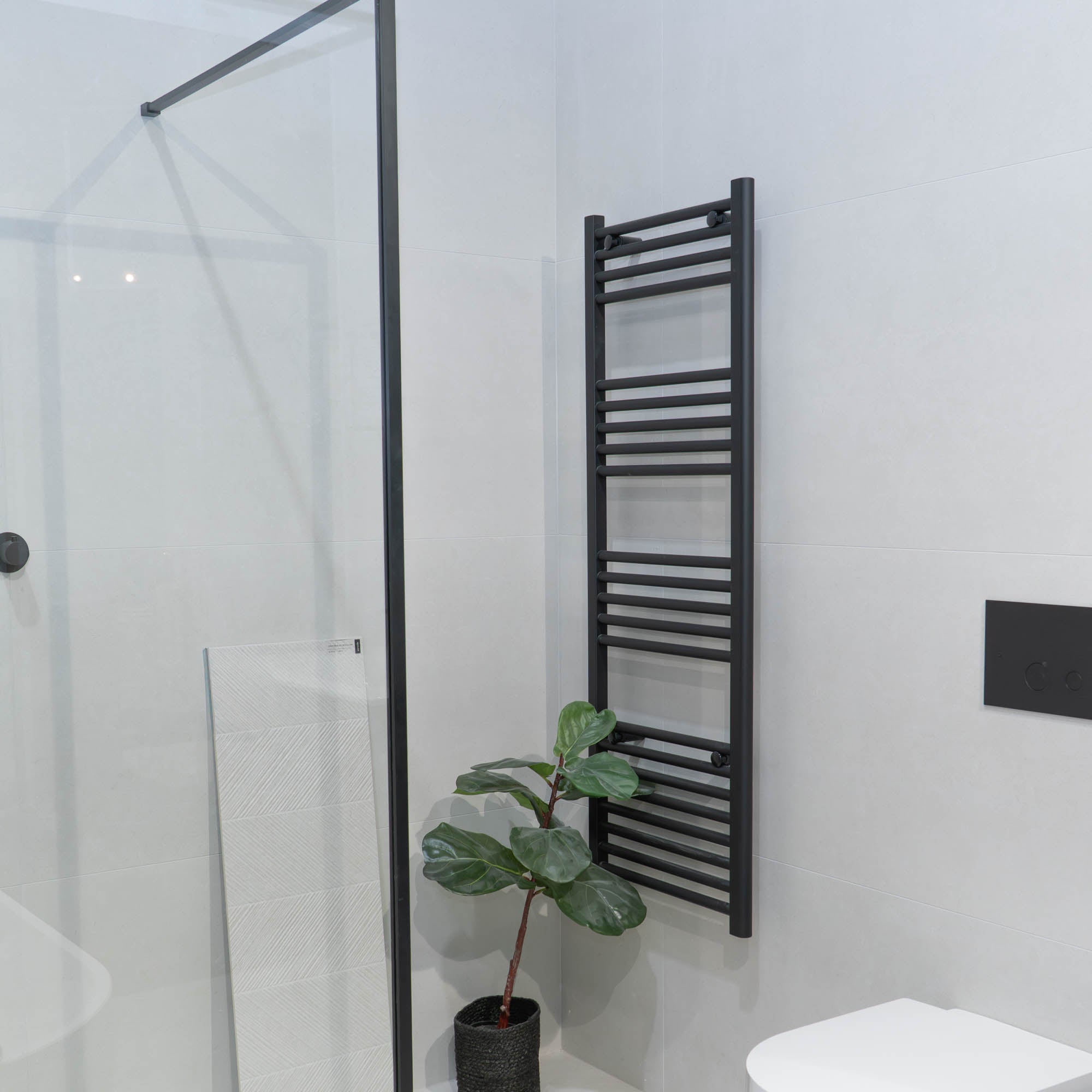 Madrid Heated Towel Rail Matt Black