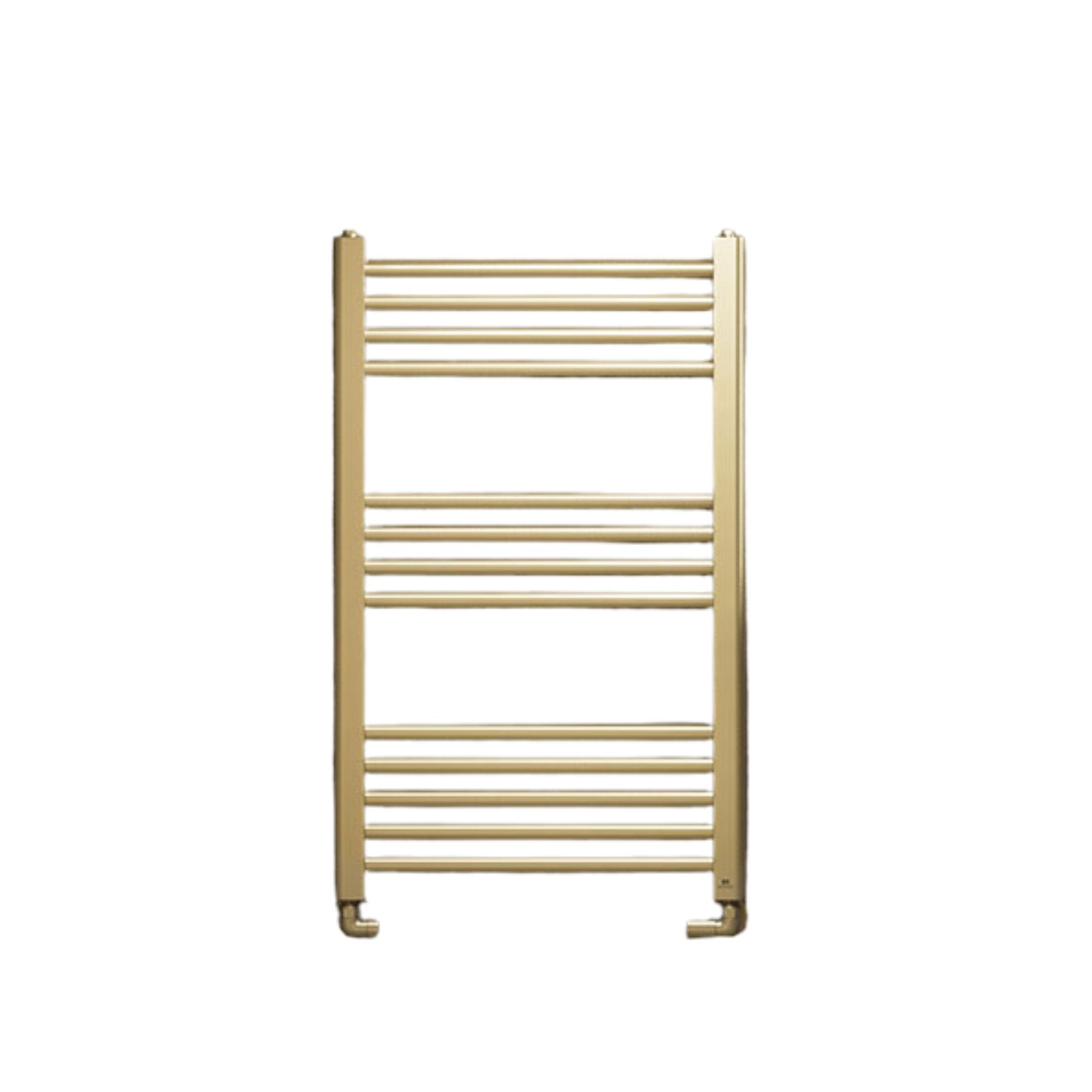 Enzo brushed brass towel radiator deluxe bathrooms