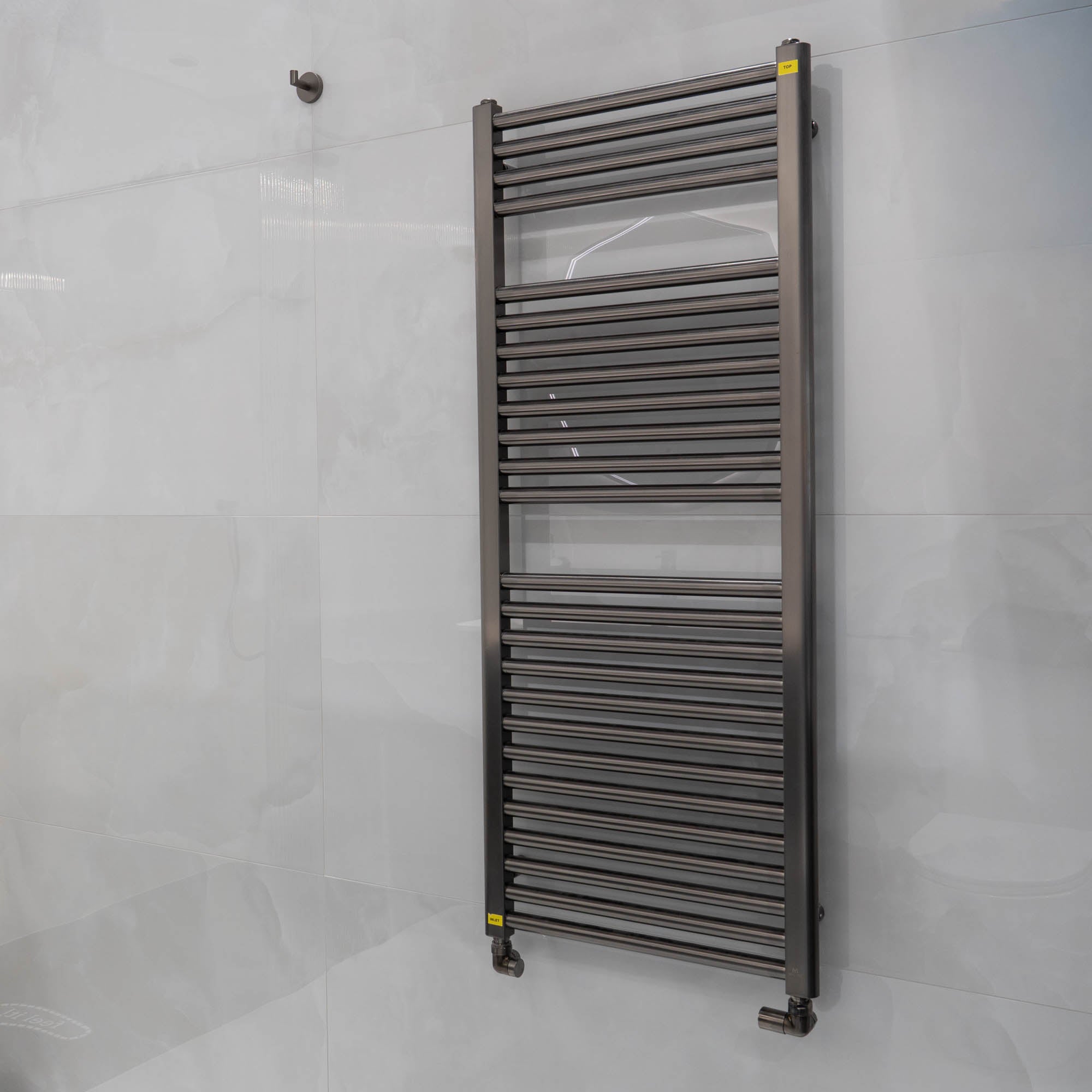 Deluxe Enzo Heated Towel Rail - Gunmetal