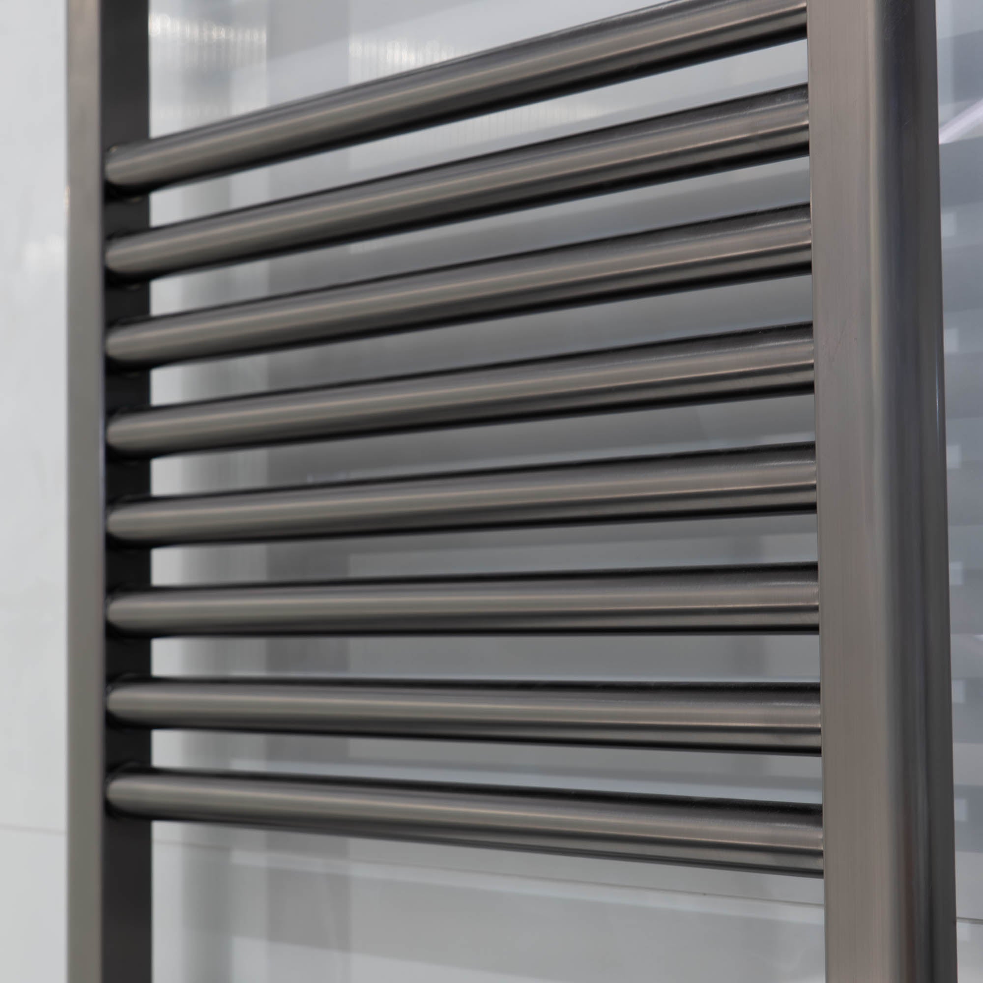 Deluxe Enzo Heated Towel Rail - Gunmetal