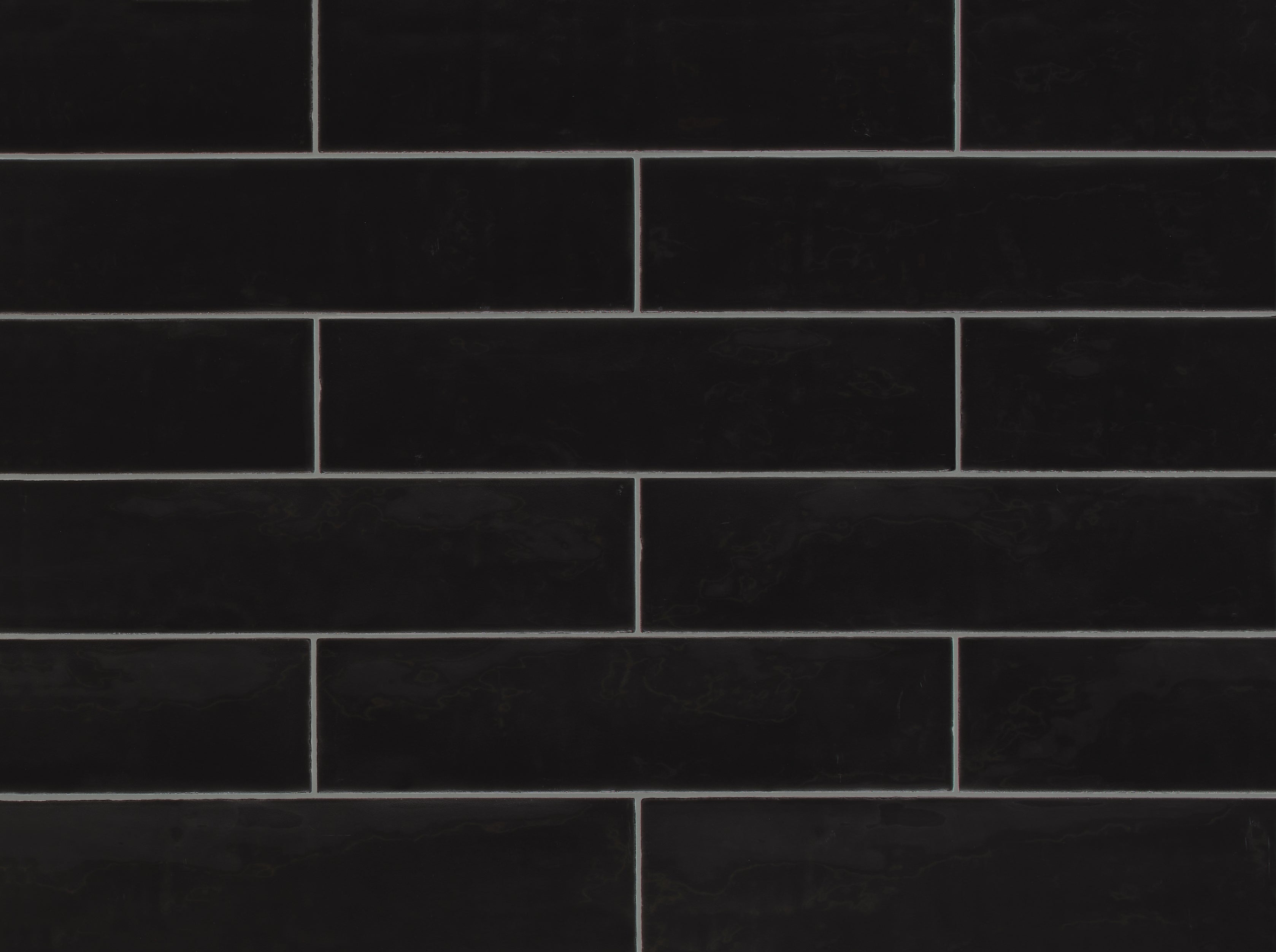 ColorART Black Wall Tile 6.25x20cm Gloss Deluxe Bathrooms