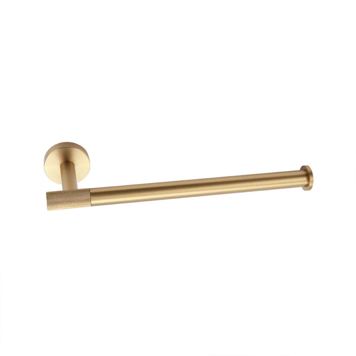 Harbour Knurled Open Towel Bar 260mm Brushed Brass