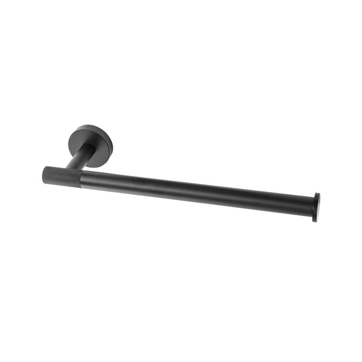 Harbour Knurled Open Towel Bar 260mm Matt Black