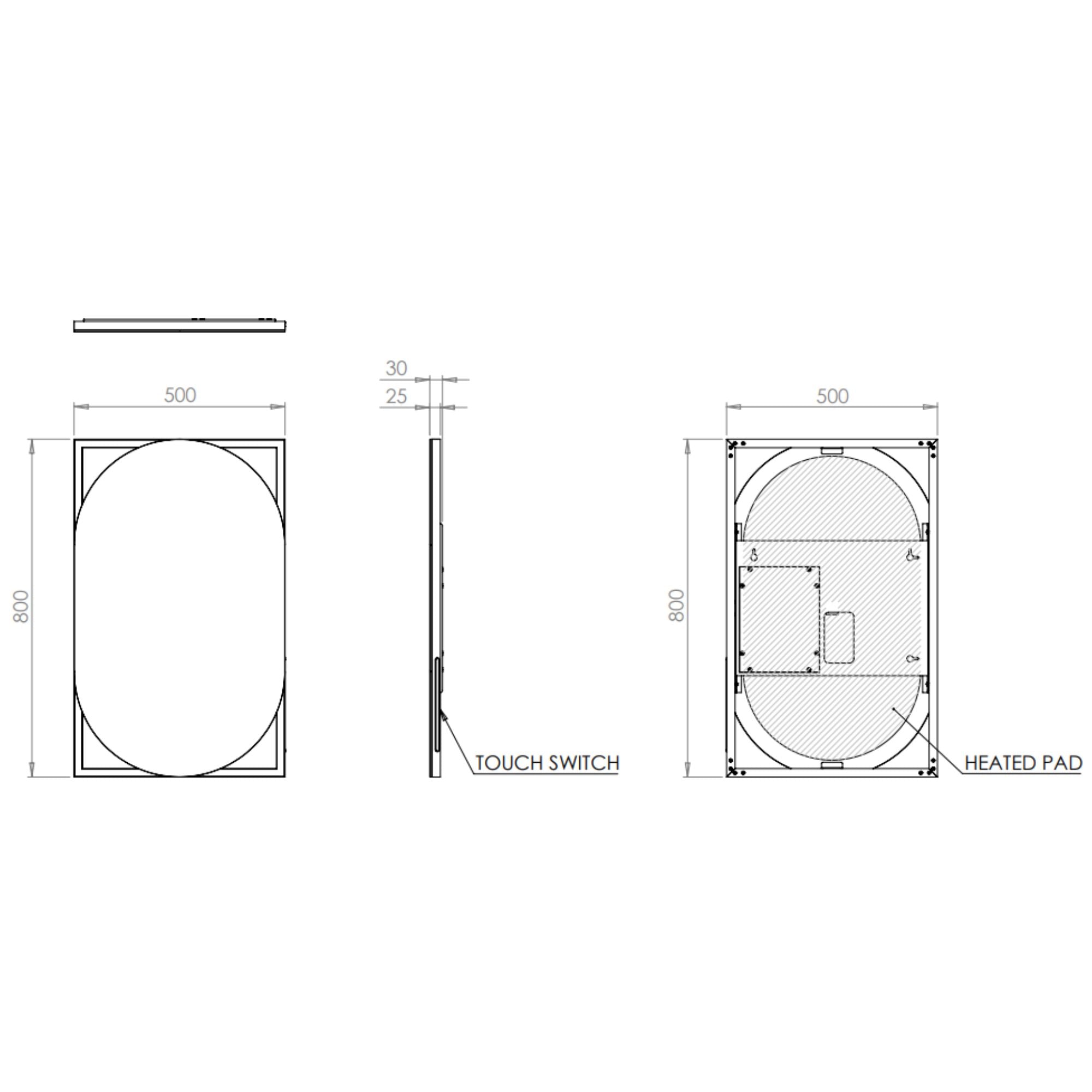 HiB Rubin LED Illuminated Bathroom Mirror