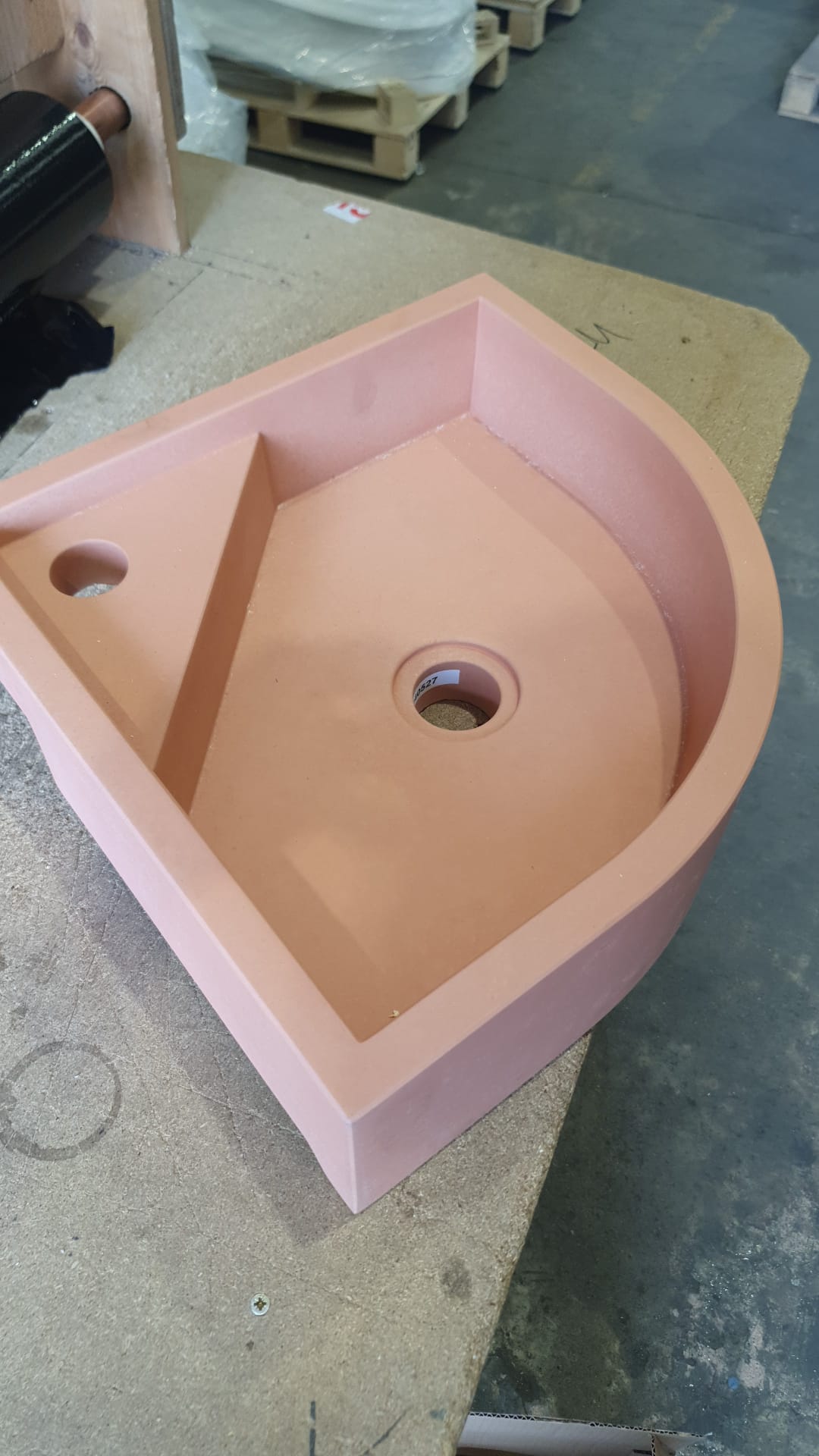 Kast Demi Clay Corner Wall-Mounted Concrete Basin