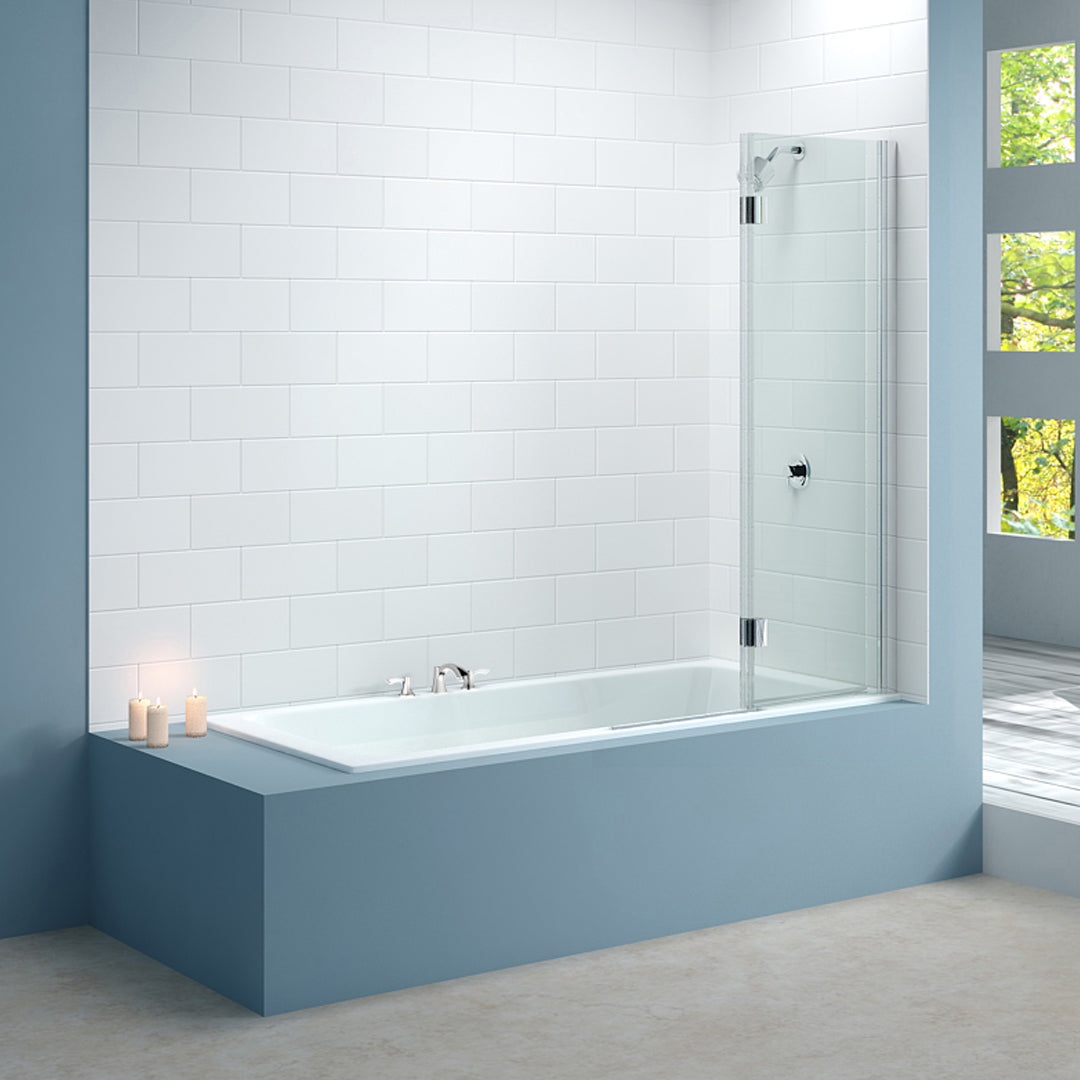 Merlyn MB7 Two-Panel Chrome Hinged Bath Screen 900x1500mm