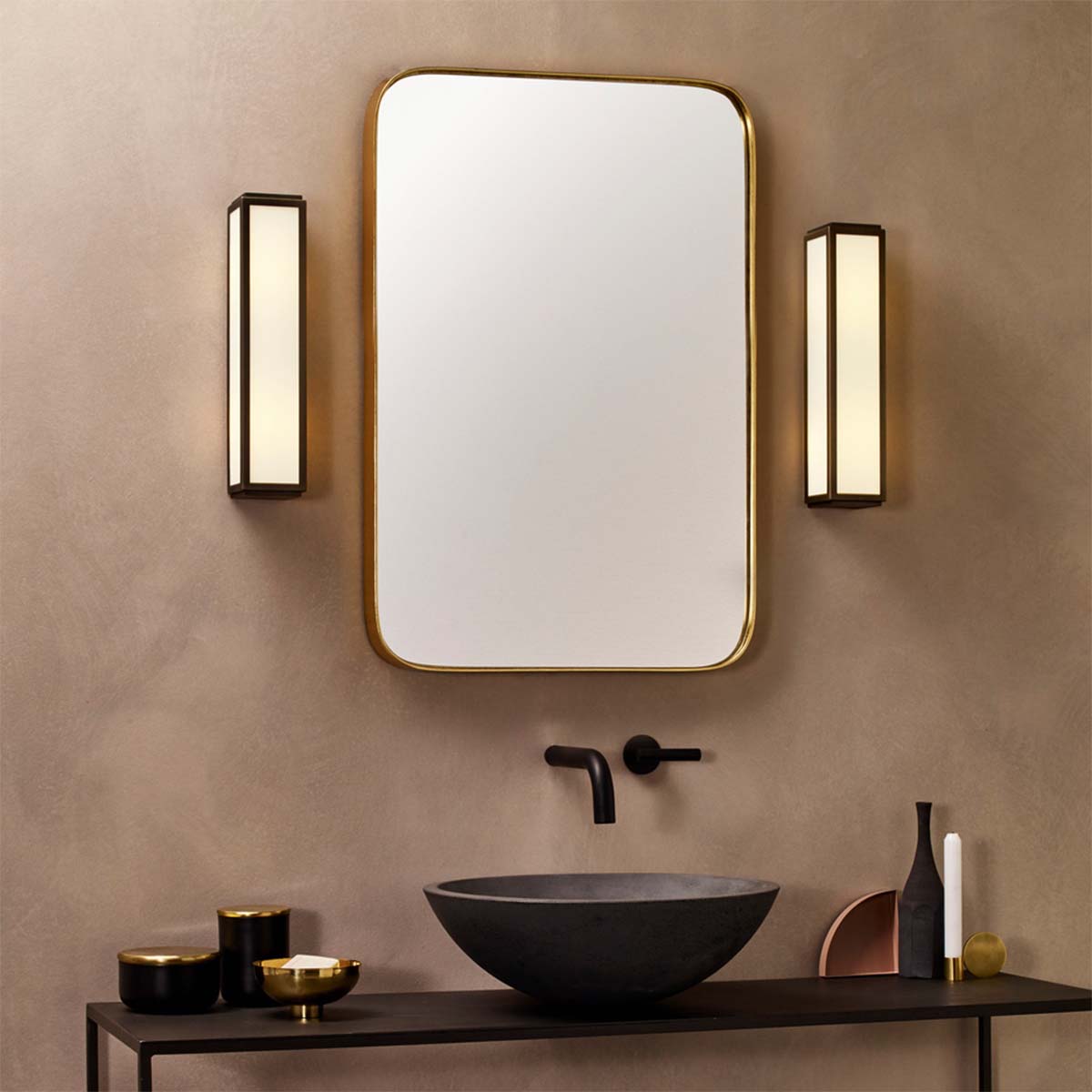 Modena Rectangular Bathroom Light Bronze