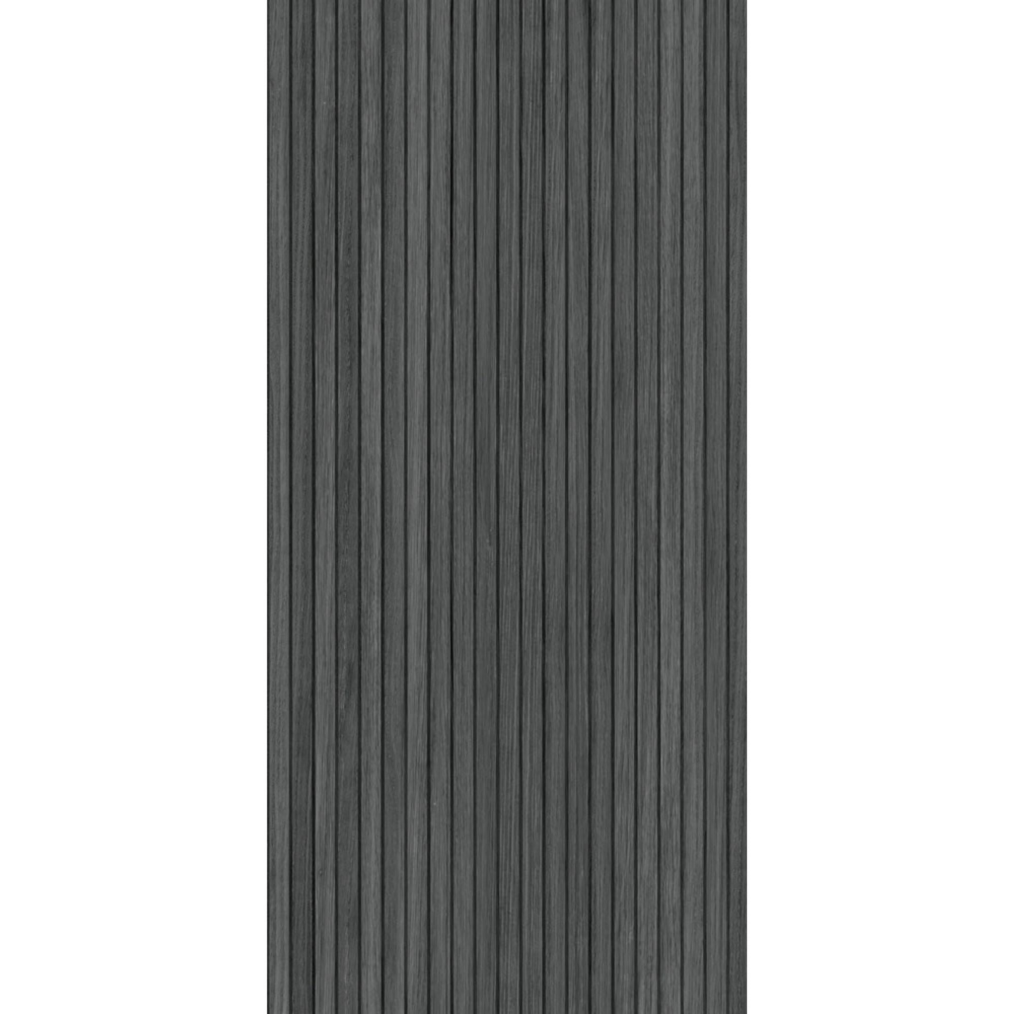 Nordic Black Slat Decor Wood Effect Porcelain Tile 60x120cm Matt