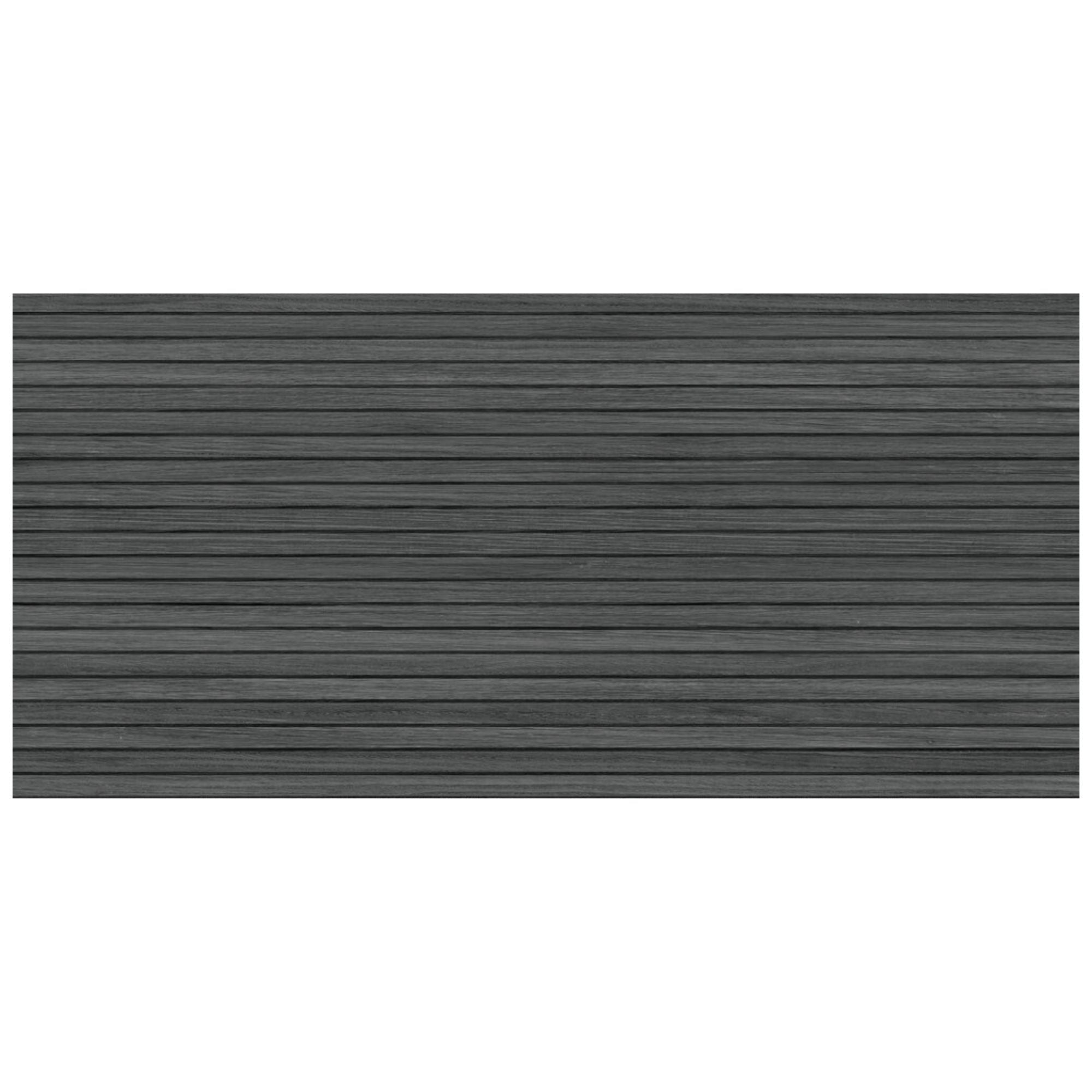 Nordic Black Slat Decor Wood Effect Porcelain Tile 60x120cm Matt