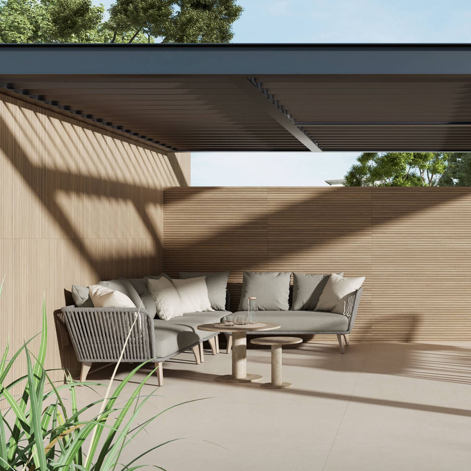 Nordic Teak Slat Decor Wood Effect Porcelain Tile 60x120cm Matt