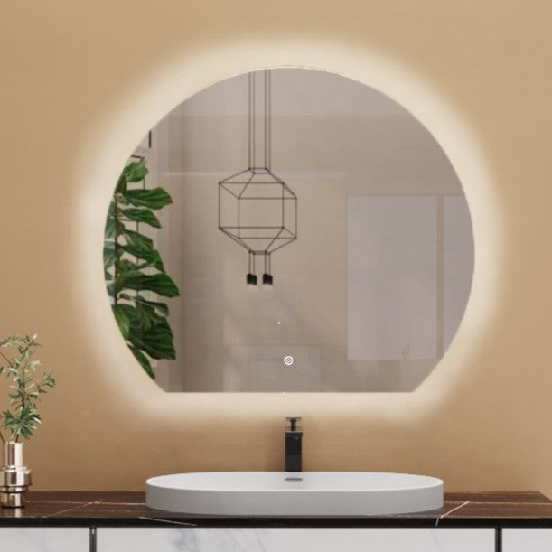 Olive-Semi-Circle-LED-Touch-Fog-Free-Mirror