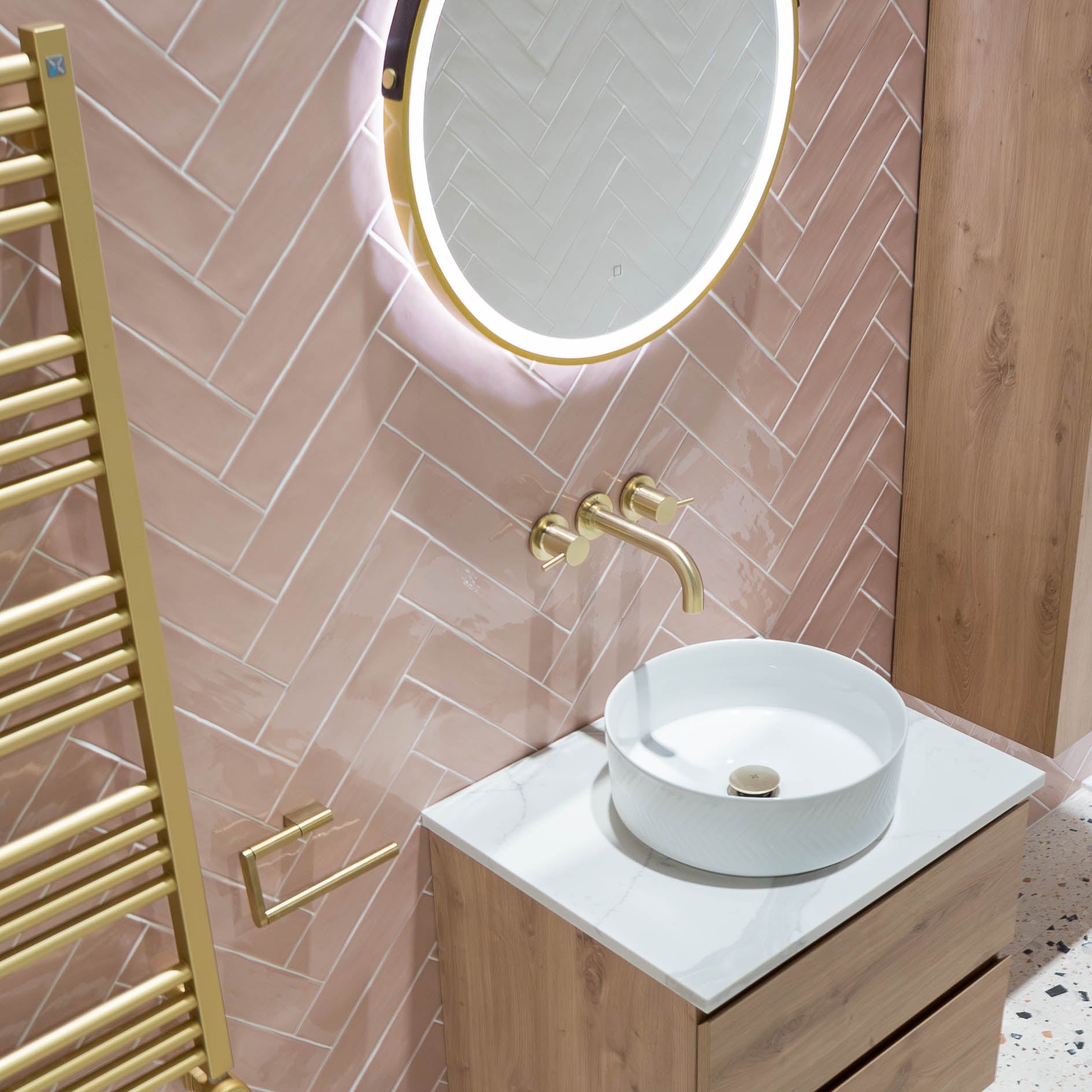Poitiers Rose Wall Tile 7.5x30acm Gloss