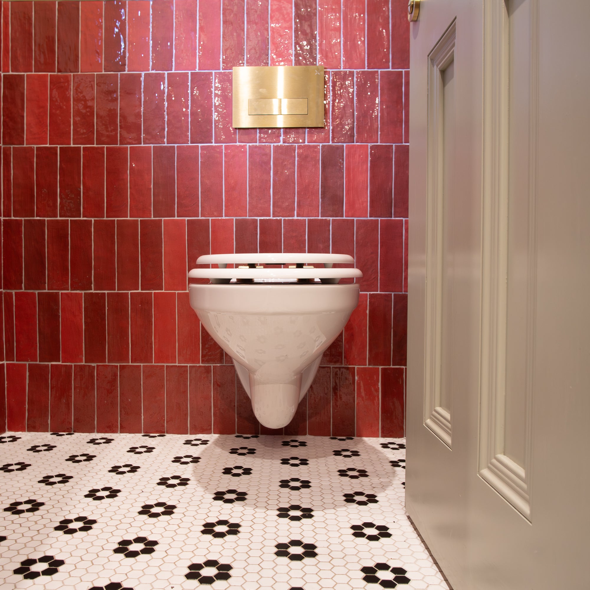 Riad Red Decor Wall Tile 6.5x20cm Gloss