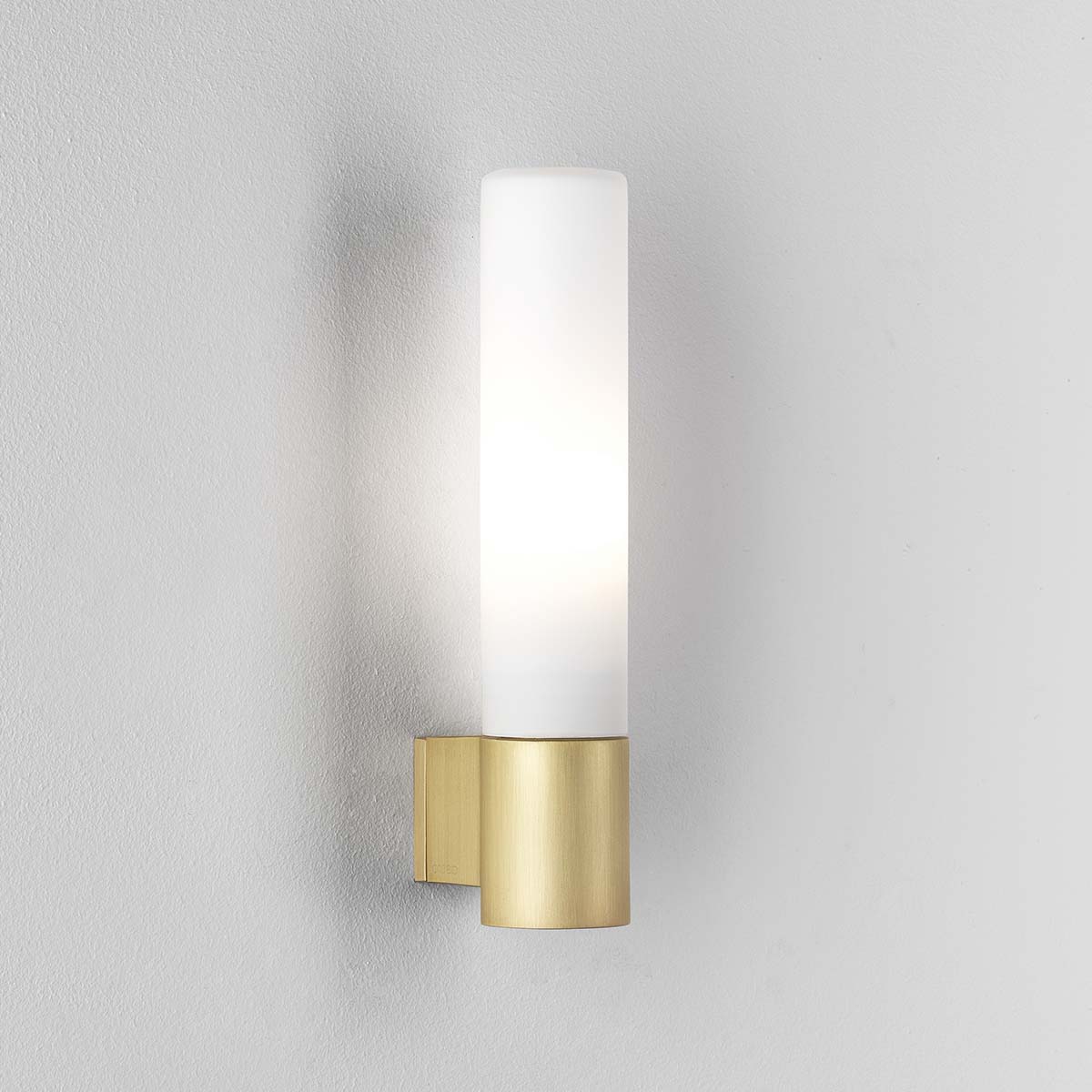 Siena Bathroom Light with Glass Tube Shade Matt Gold