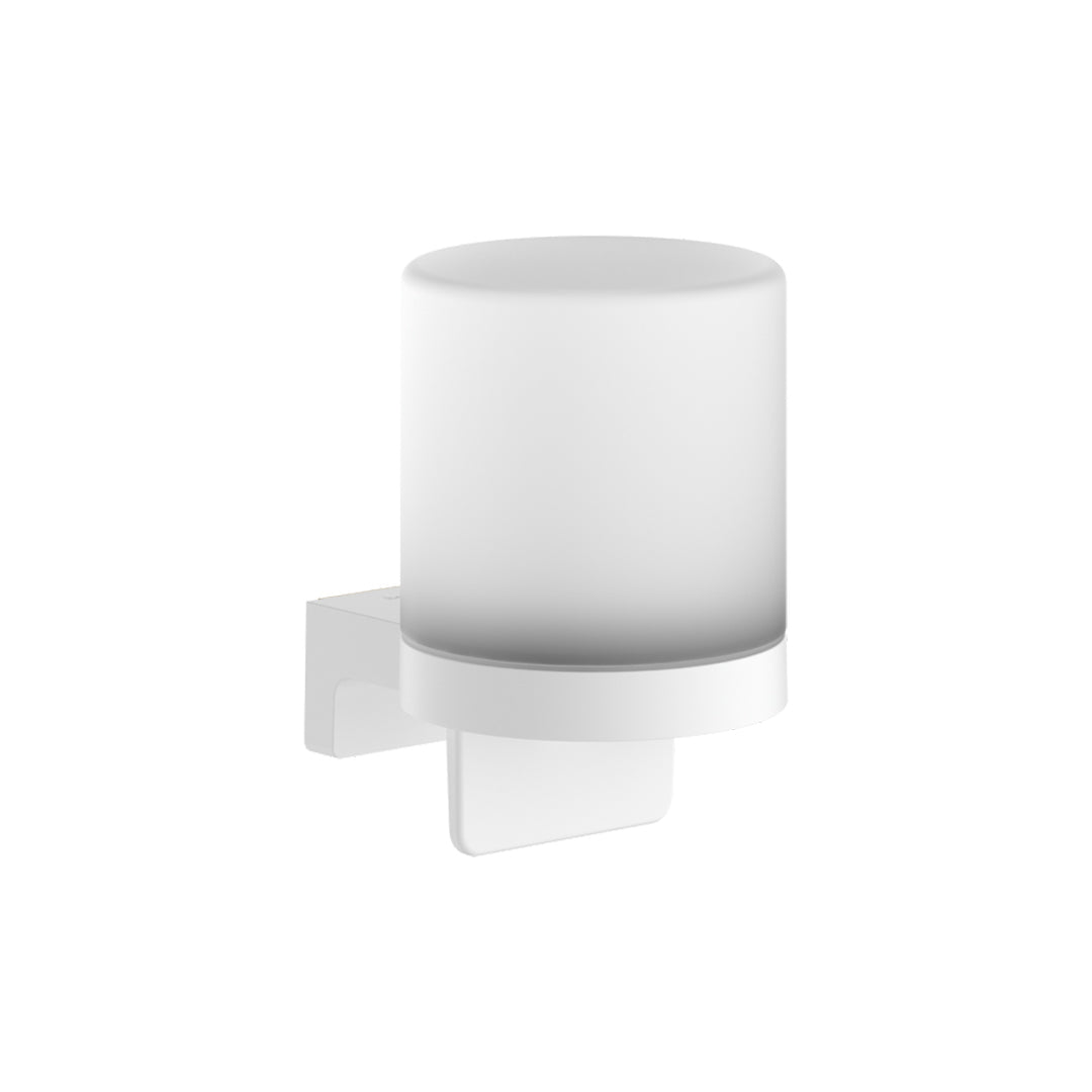 Hansgrohe AddStoris S Liquid Soap Dispenser in Matt White. Supplied by Deluxe Bathrooms.