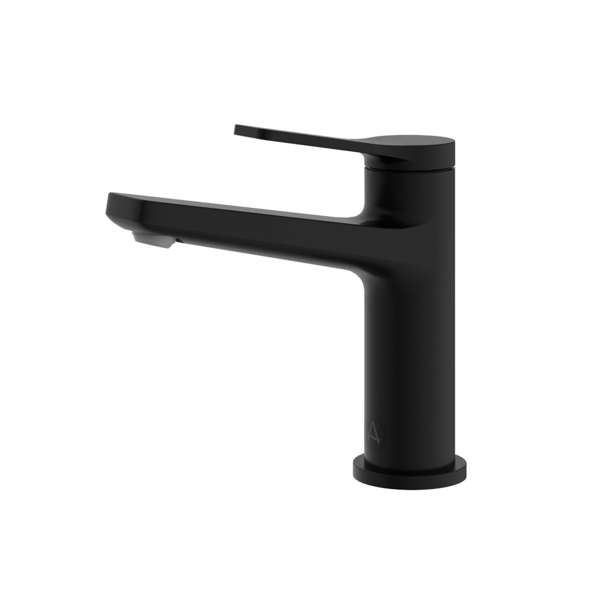 Agora Basin Mixer Tap with Click-Clack Waste in matt black - Deluxe Bathrooms Ireland