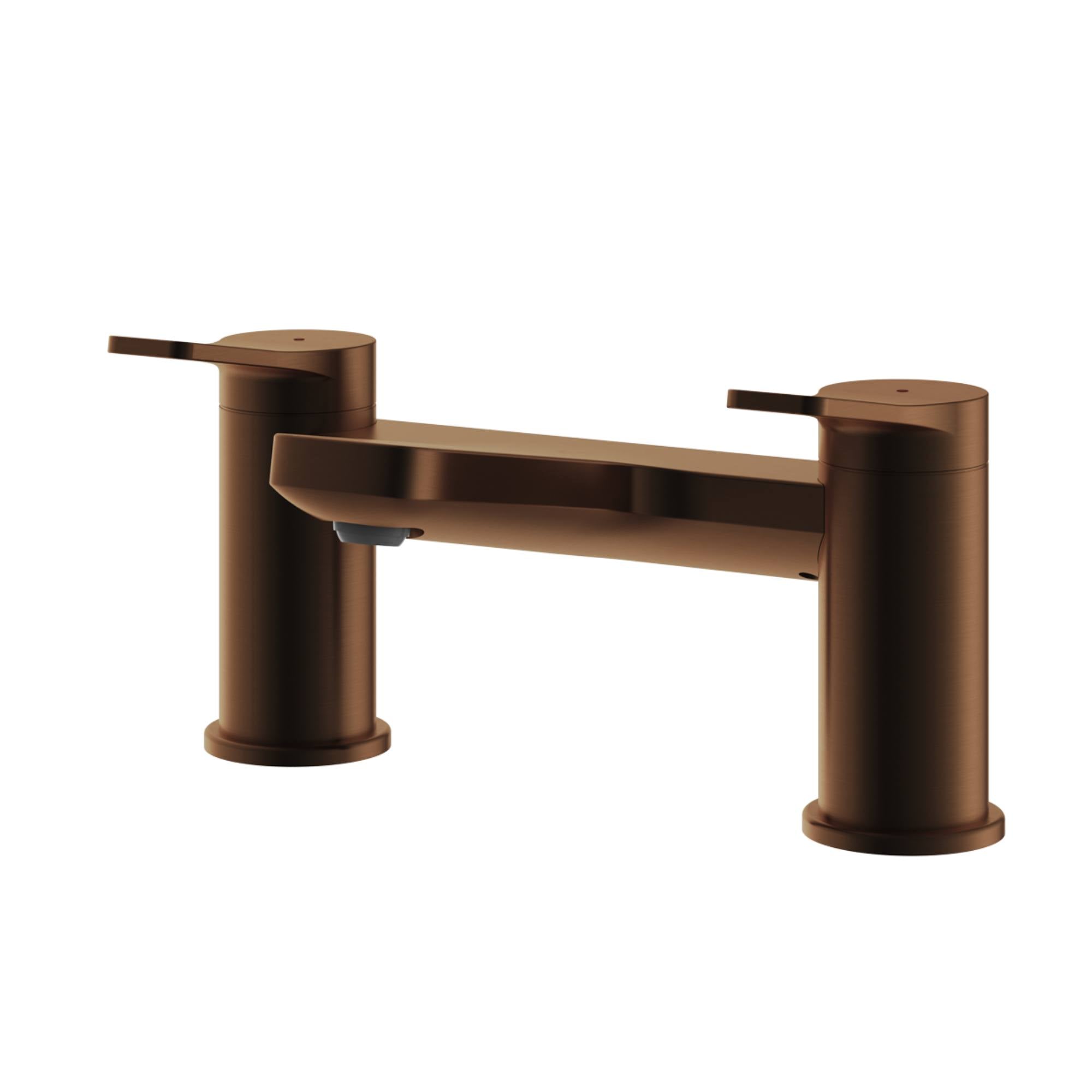 Agora Deck Mounted Bath Filler in brushed bronze deluxe bathrooms Ireland