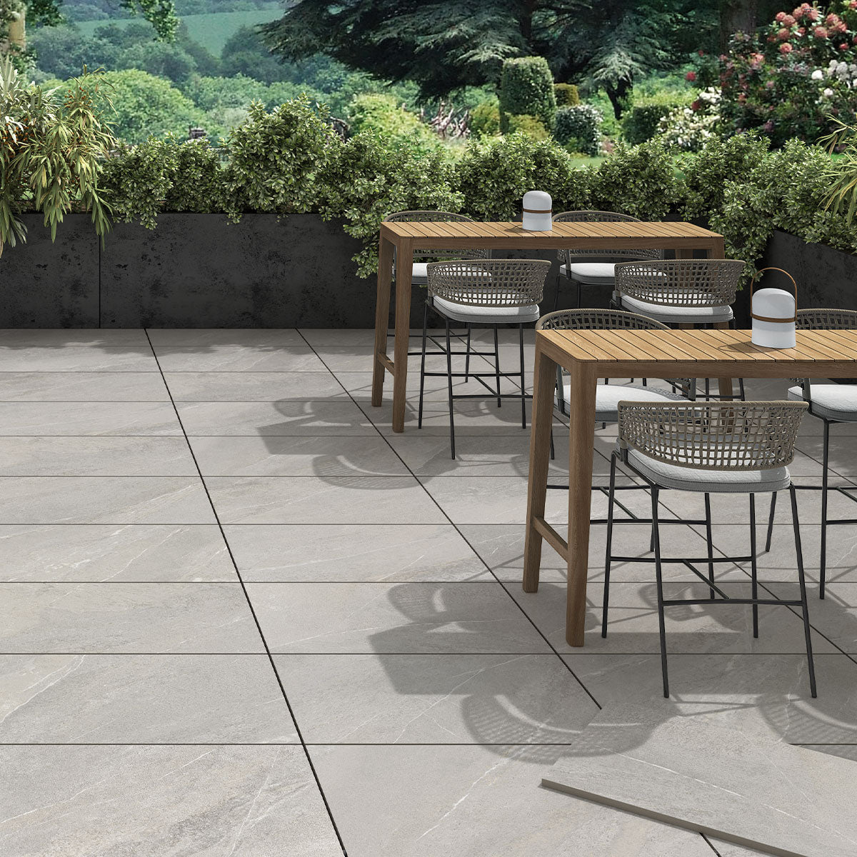 Aneto Grey 20mm Stone Effect Outdoor Porcelain Tile 60x90cm Matt