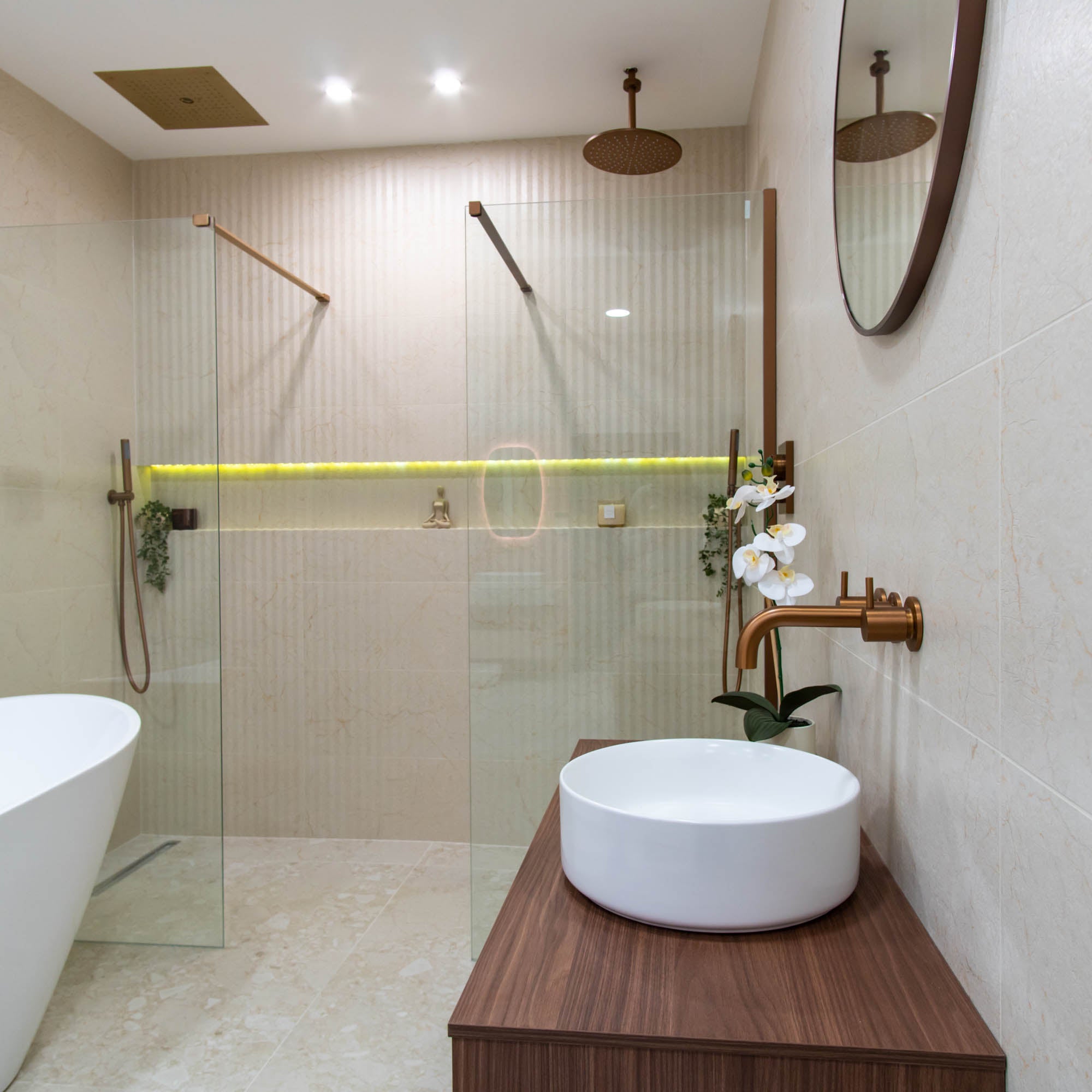 Cream-R Desert Stone Effect Decor Wall Tile 32x99cm Matt