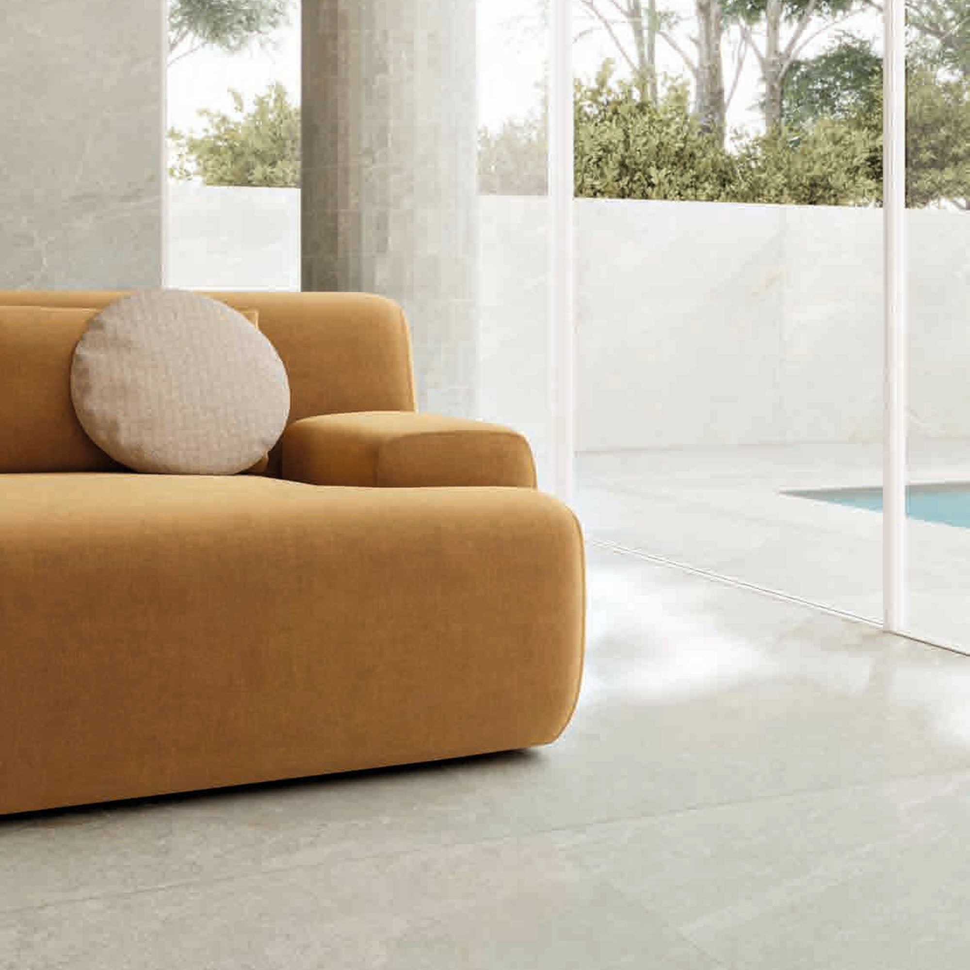ardesia bianco stone effect porcelain tile 80x80cm matt