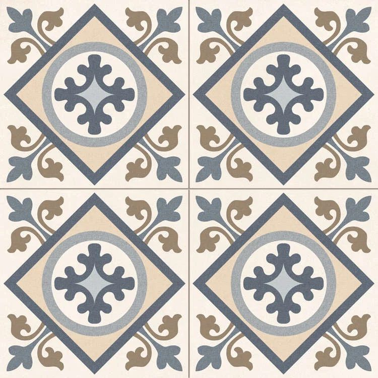 Artisan Beige Pattern Porcelain Tile 45x45cm Matt