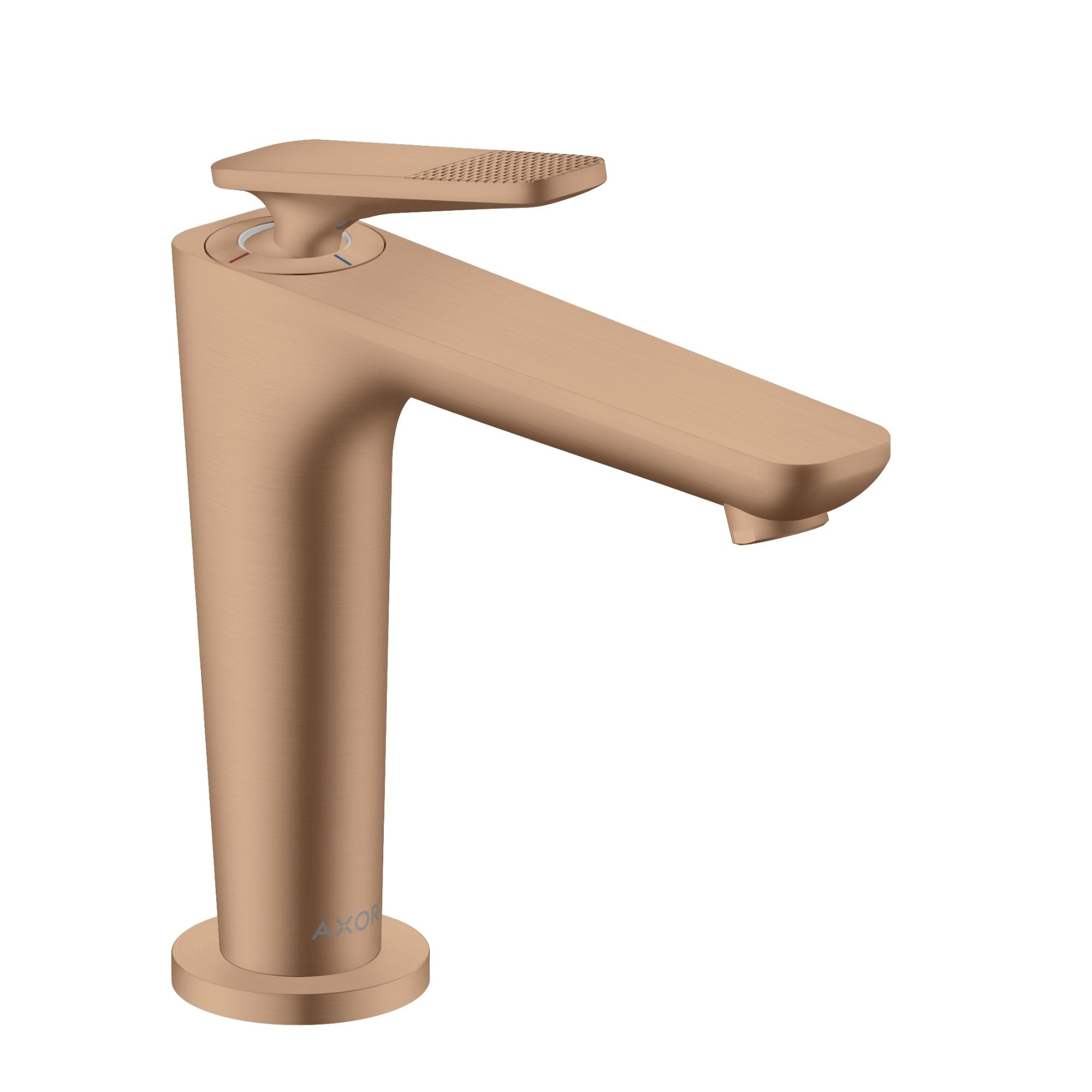 Axor Citterio C 90 Single Lever Basin Mixer Tap With Waste Cubic Cut Brushed Red Gold