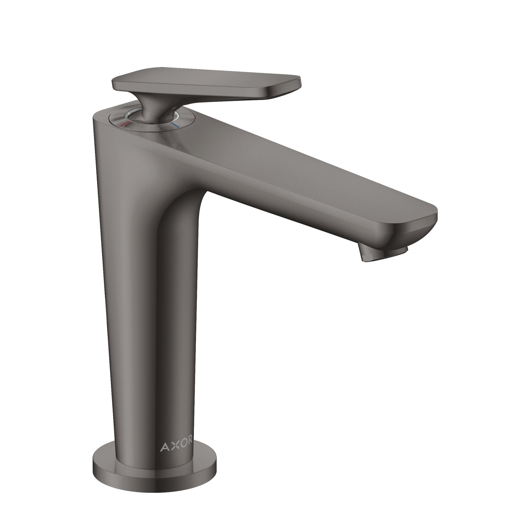 Axor Citterio C 90 Single Lever Basin Mixer Tap With Waste Cubic Cut Polished Black Chrome