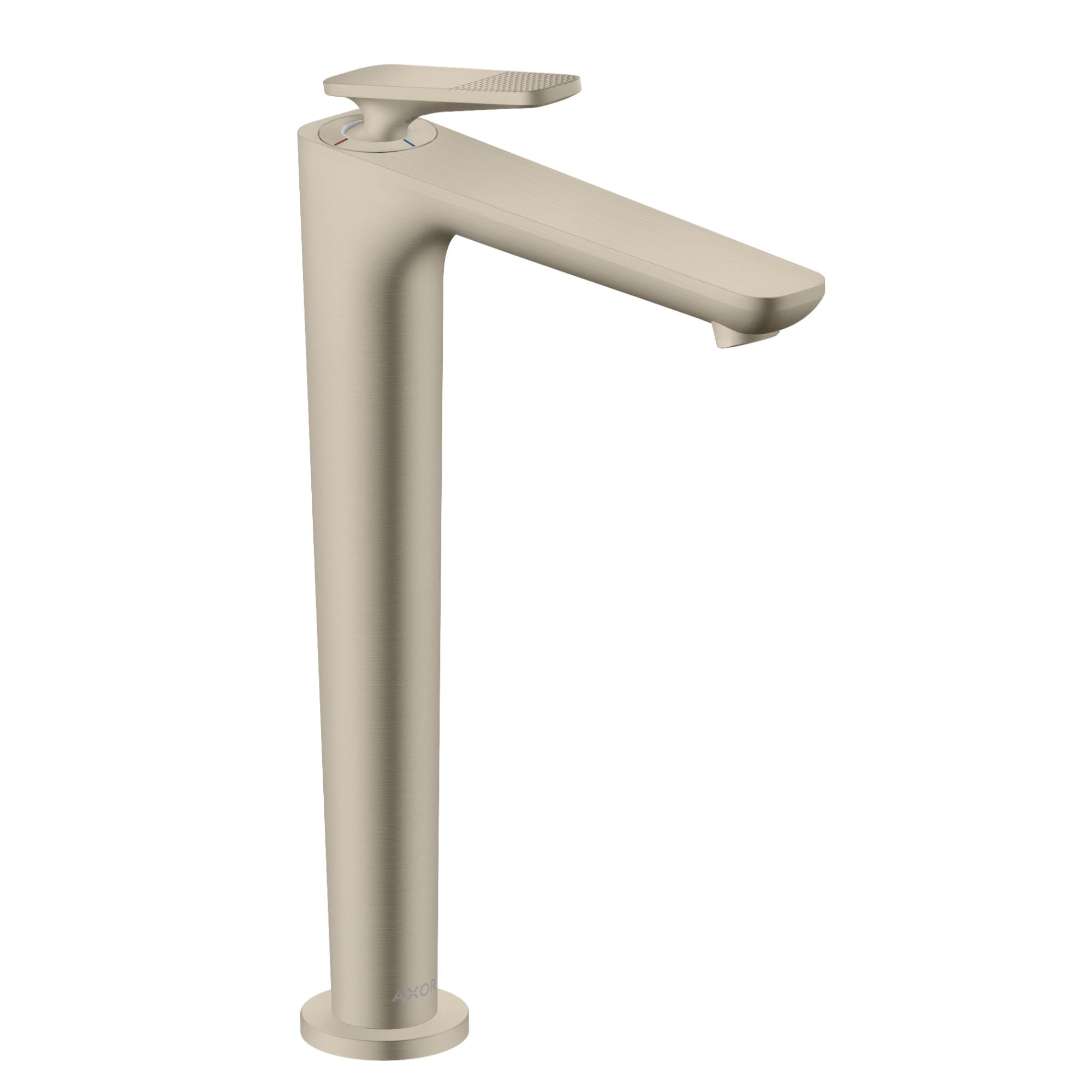 Axor Citterio C 250 Tall Basin Mixer Tap With Waste Cubic Cut Brushed Nickel
