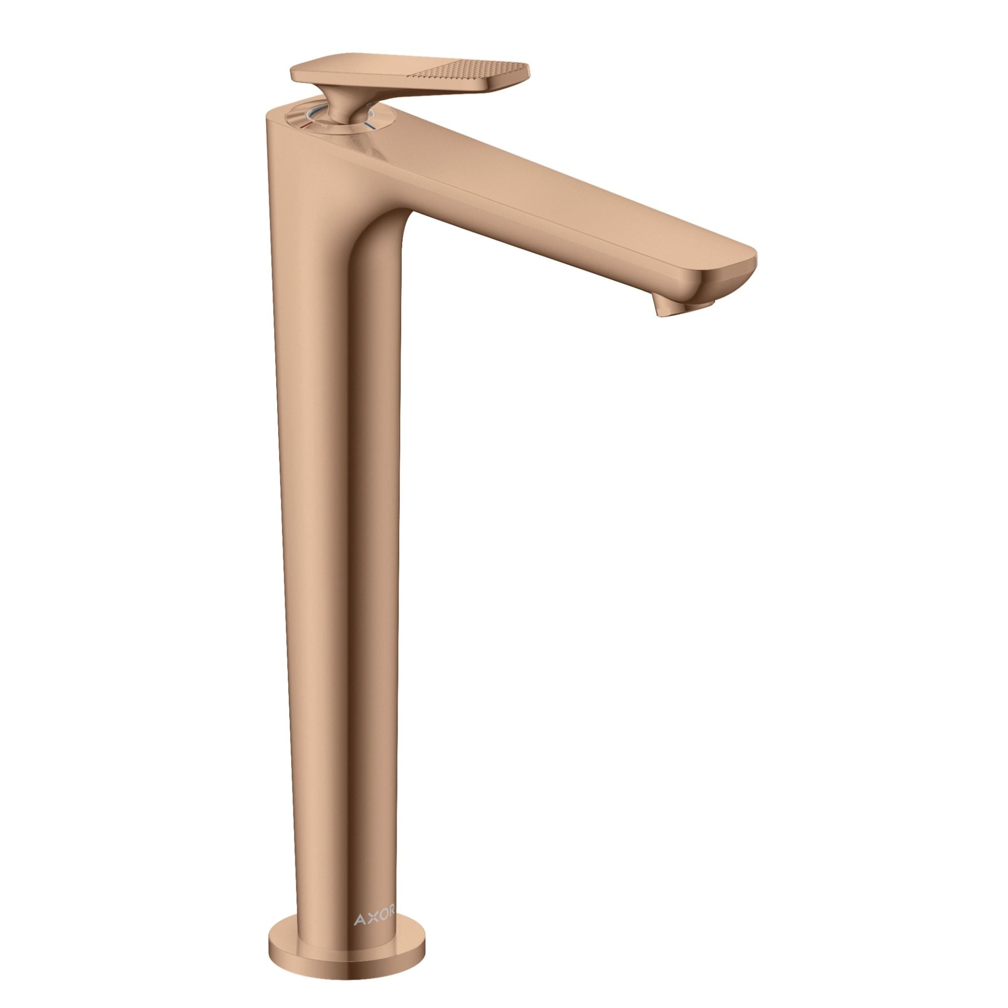 Axor Citterio C 250 Tall Basin Mixer Tap With Waste Cubic Cut Polished Red Gold