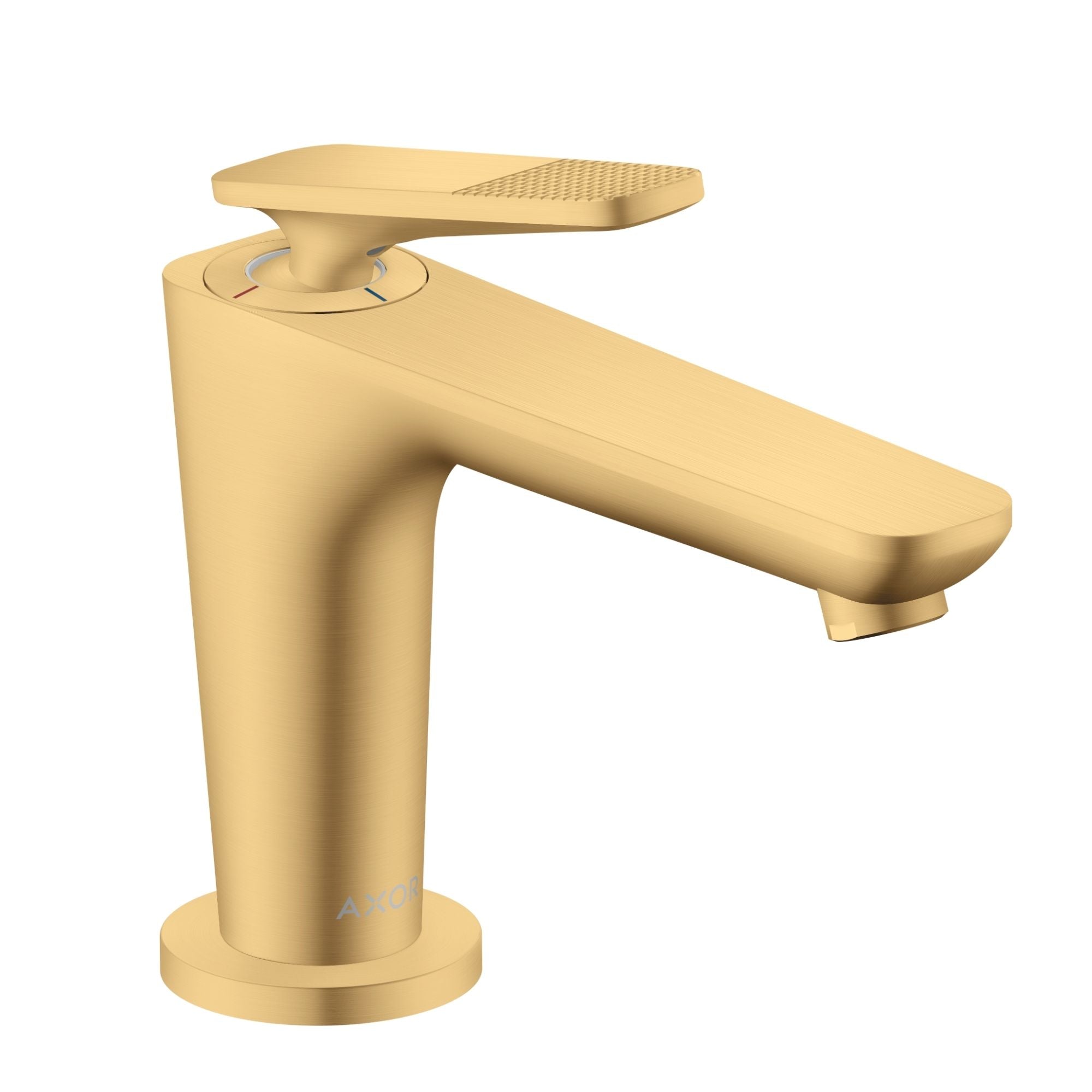 Axor Citterio C 90 Single Lever Basin Mixer Tap With Waste Cubic Cut Brushed Gold Optic