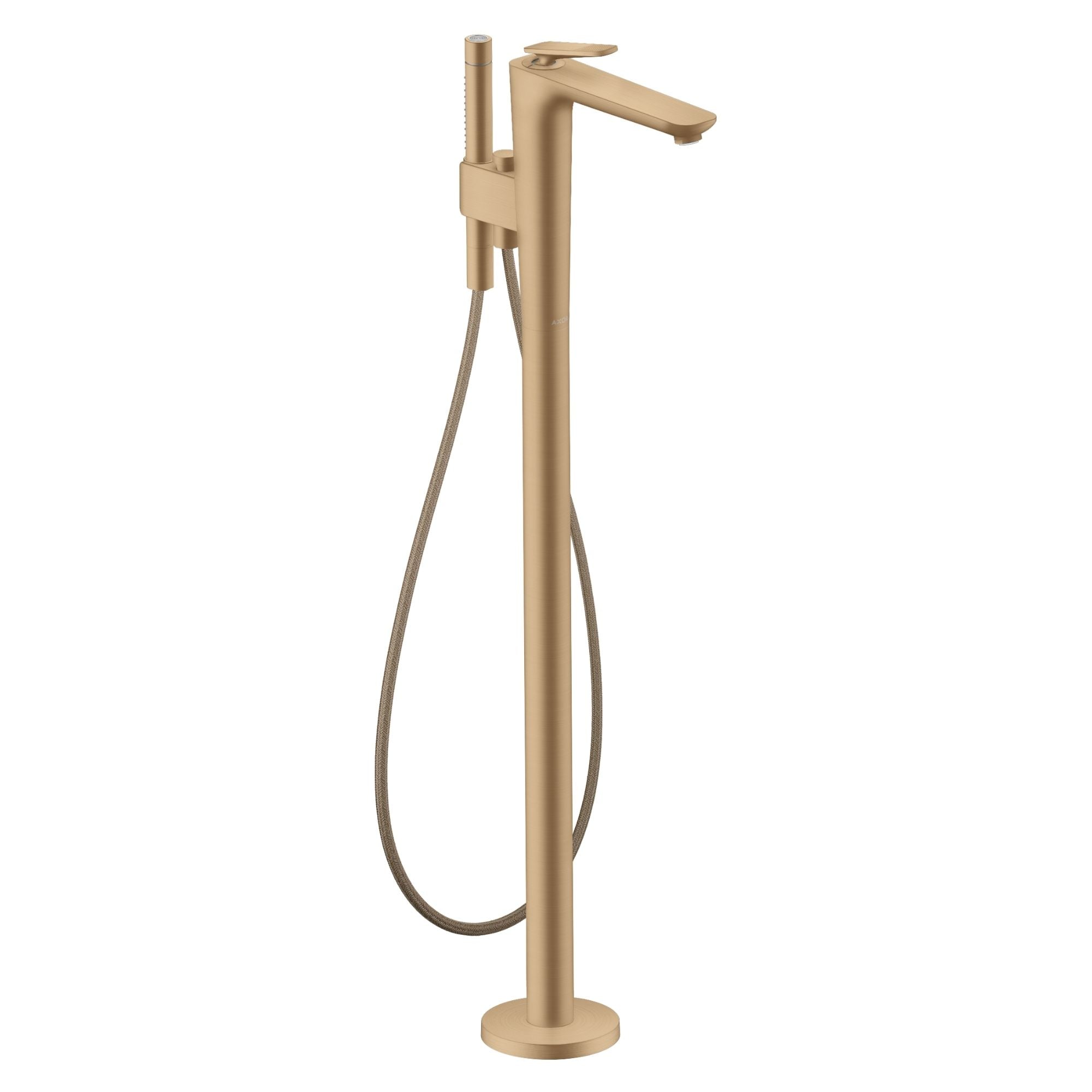 Axor Citterio C Floorstanding Bath Shower Mixer With Handset Cubic Cut Brushed Bronze