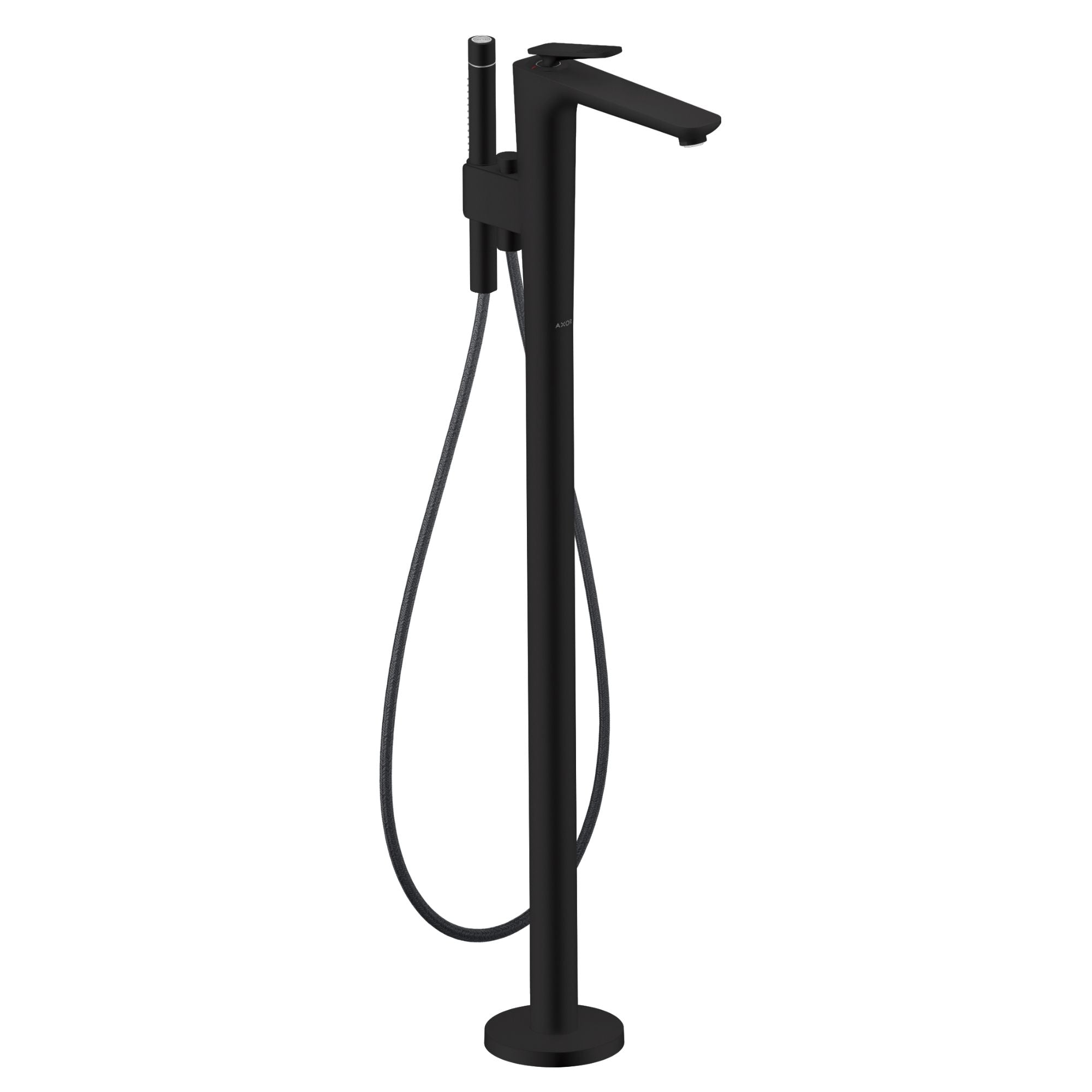 Axor Citterio C Floorstanding Bath Shower Mixer With Handset Cubic Cut Matt Black