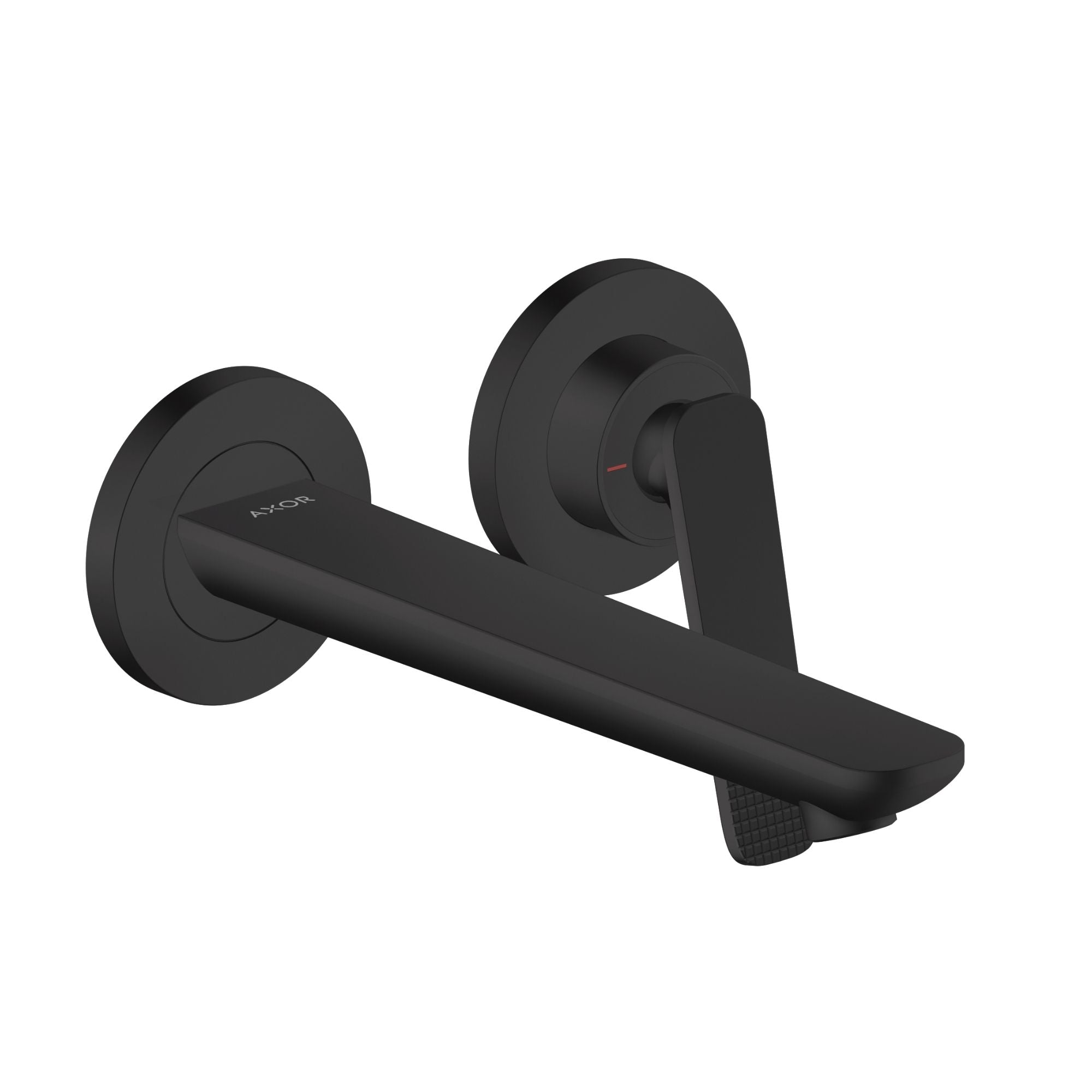 Axor Citterio C Matt Black Wall Mounted 2 Hole Basin Mixer Tap Cubic Cut Matt Black