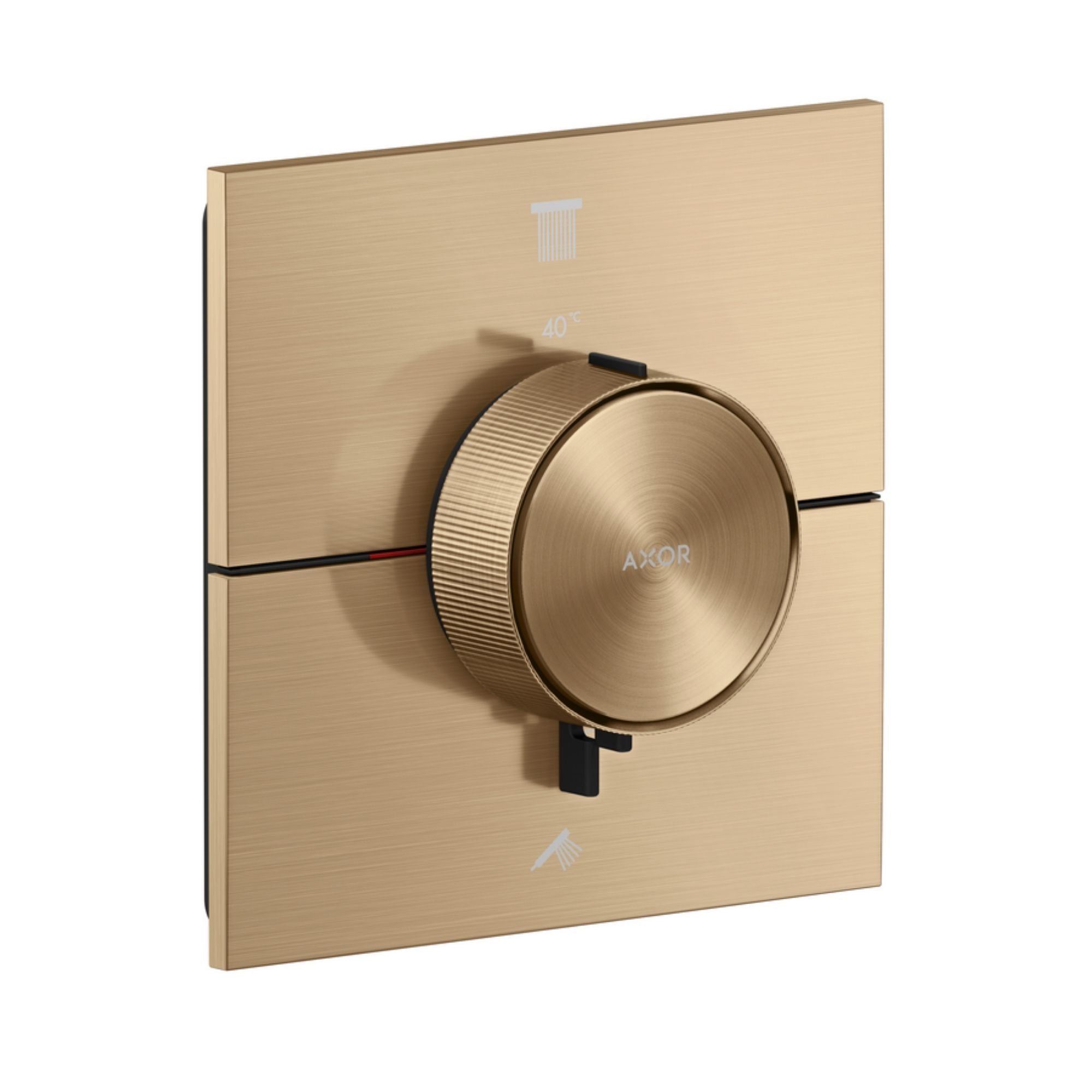 Axor Showerselect ID 2 Outlet Shower Valve with Rainfinity 360 Overhead & Slide Rail Kit - Brushed Bronze