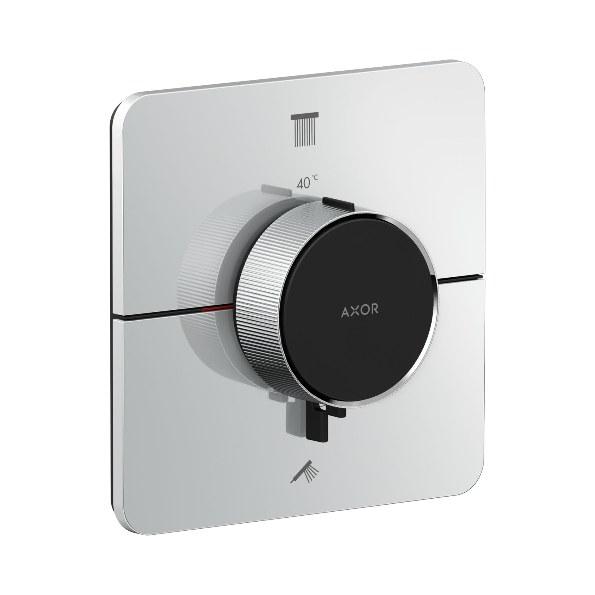 Axor Showerselect ID 2 Outlet Shower Valve with Rainfinity 360 Overhead & Slide Rail Kit - Chrome