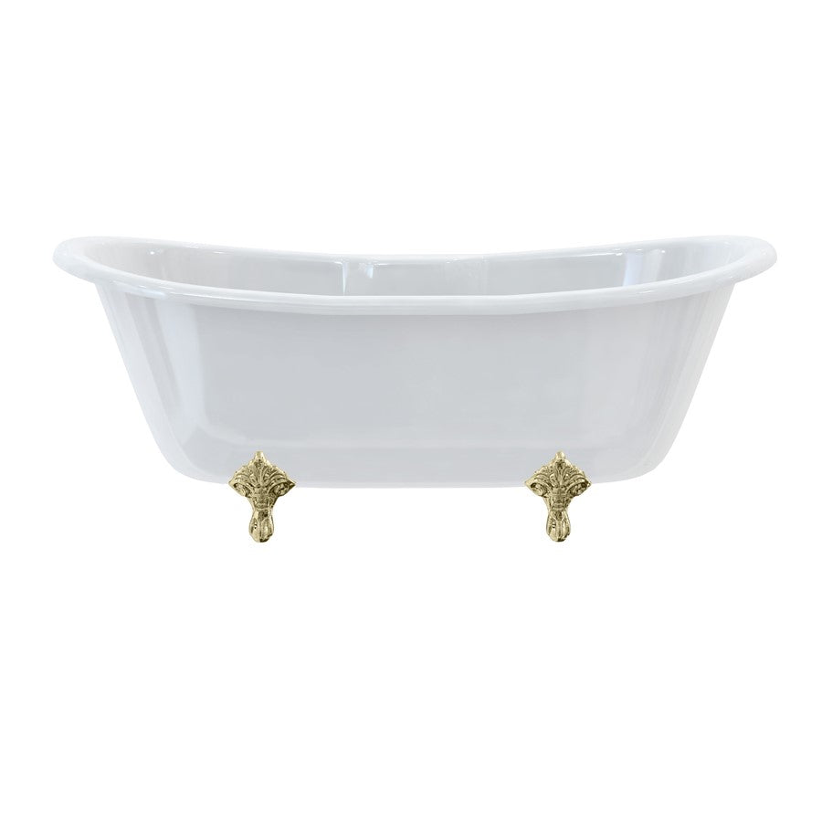 Burlington Bateau Double-Ended 1700mm Bath Traditional Gold Feet Deluxe Bathrooms Ireland