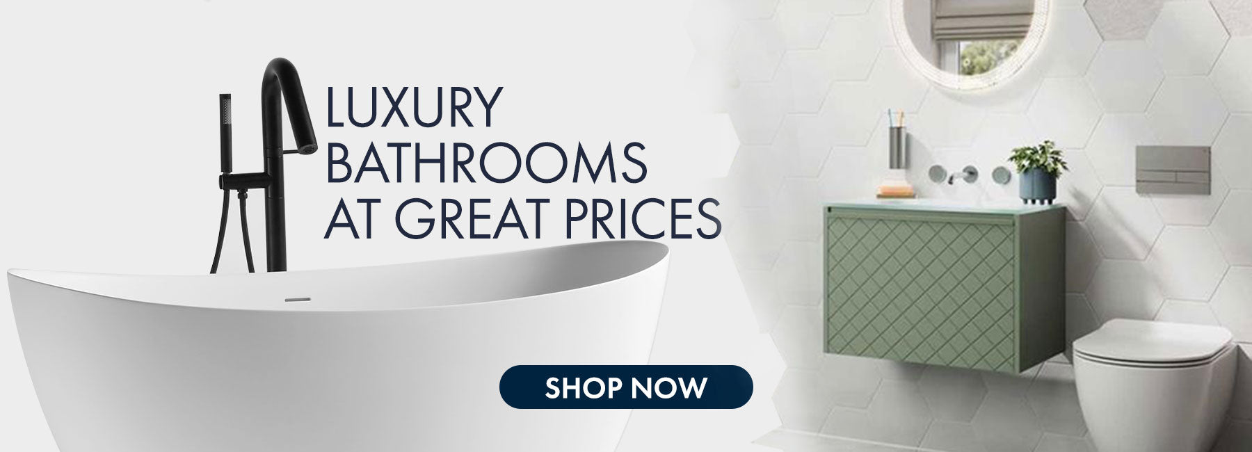 Advertisement for luxury bathrooms and tiles - deluxe bathrooms