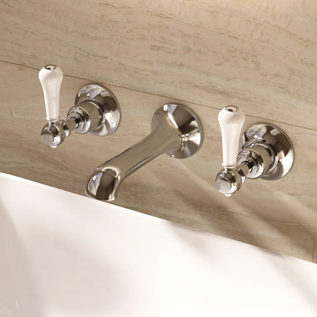 Belgravia 3-hole basin wall tap chrome