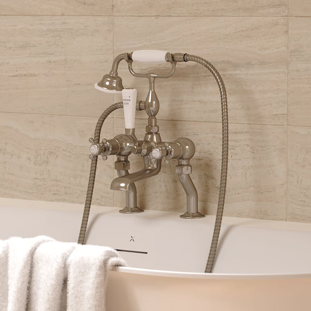 Crosswater Belgravia Crosshead Bath Shower Mixer With Handheld Kit