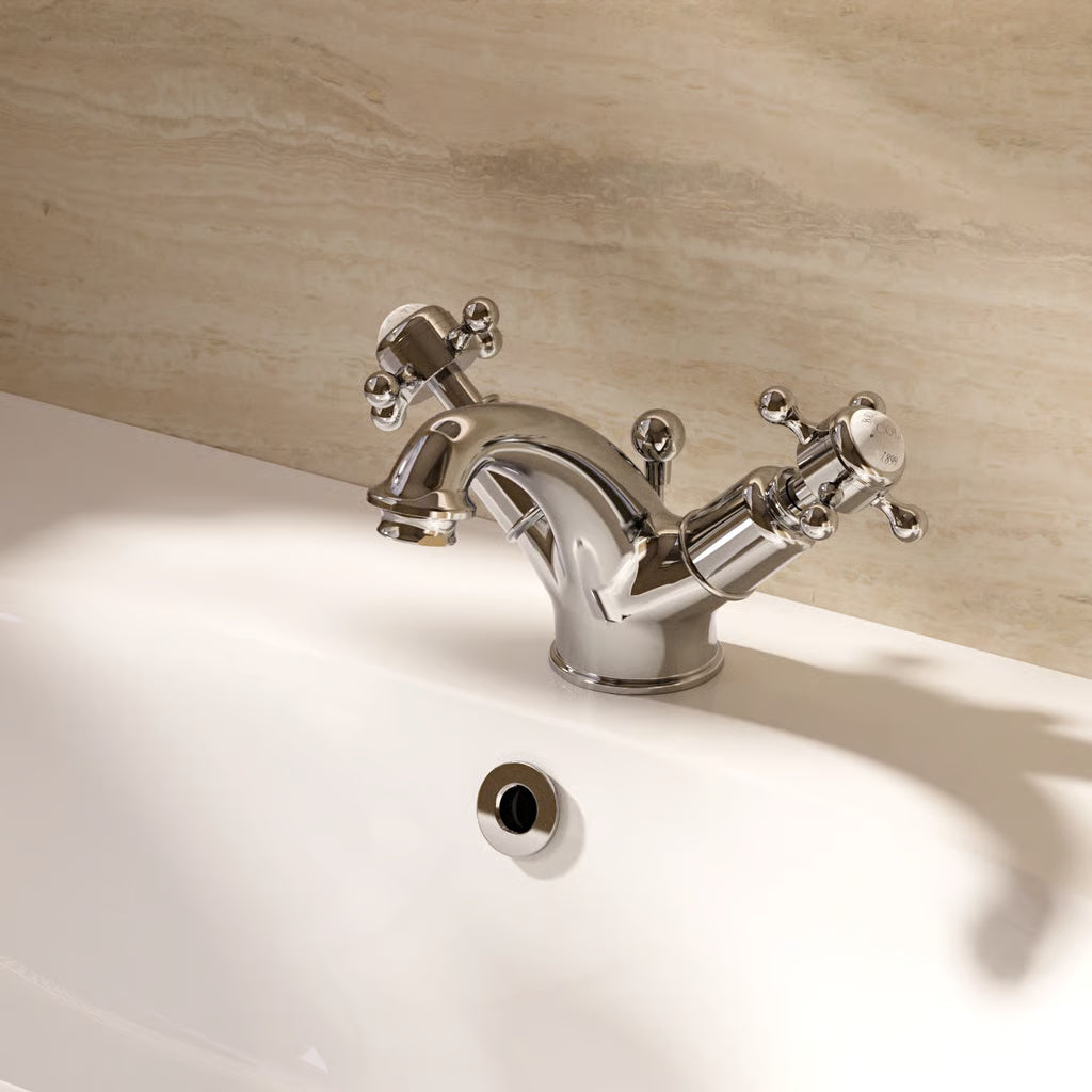 Crosswater Belgravia Crosshead Basin Mono Mixer With Pop Up Waste