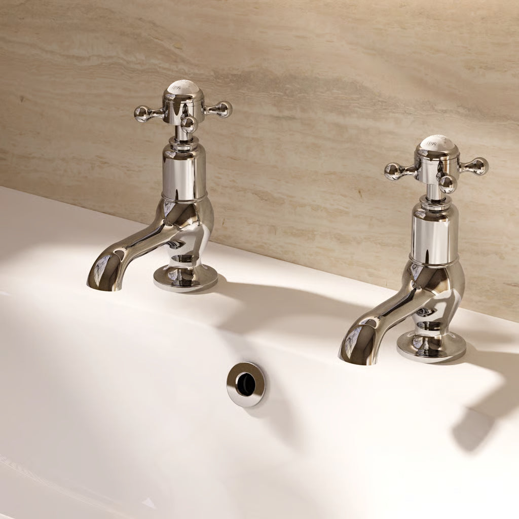 Belgravia crosshead cloakroom basin taps in chrome