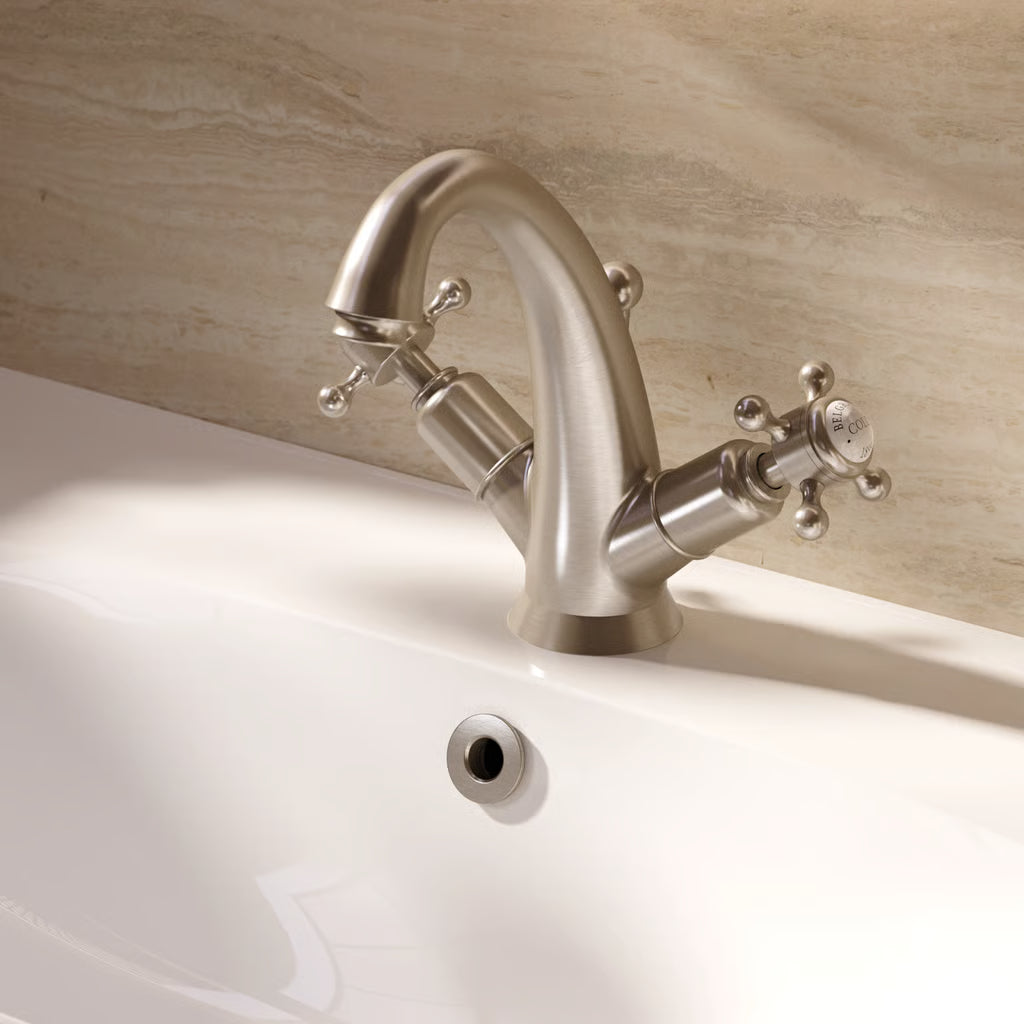 Crosswater Belgravia Crosshead Highneck Basin Mixer With Pop Up Waste